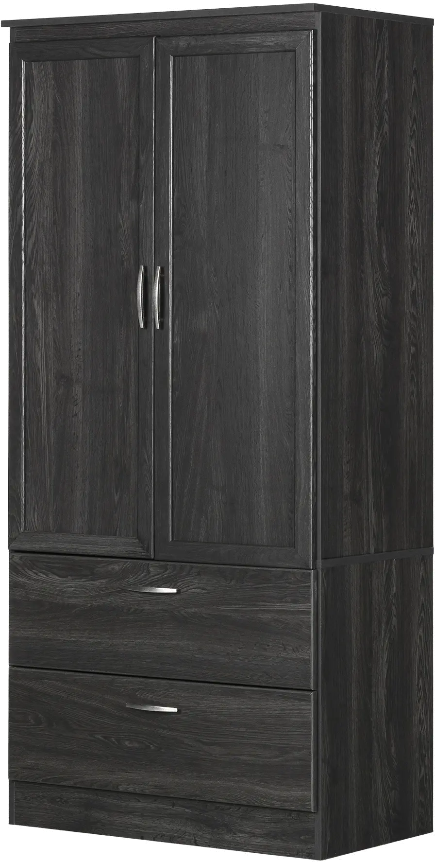 12946 Contemporary Gray Oak Wardrobe Armoire - Acapella-1