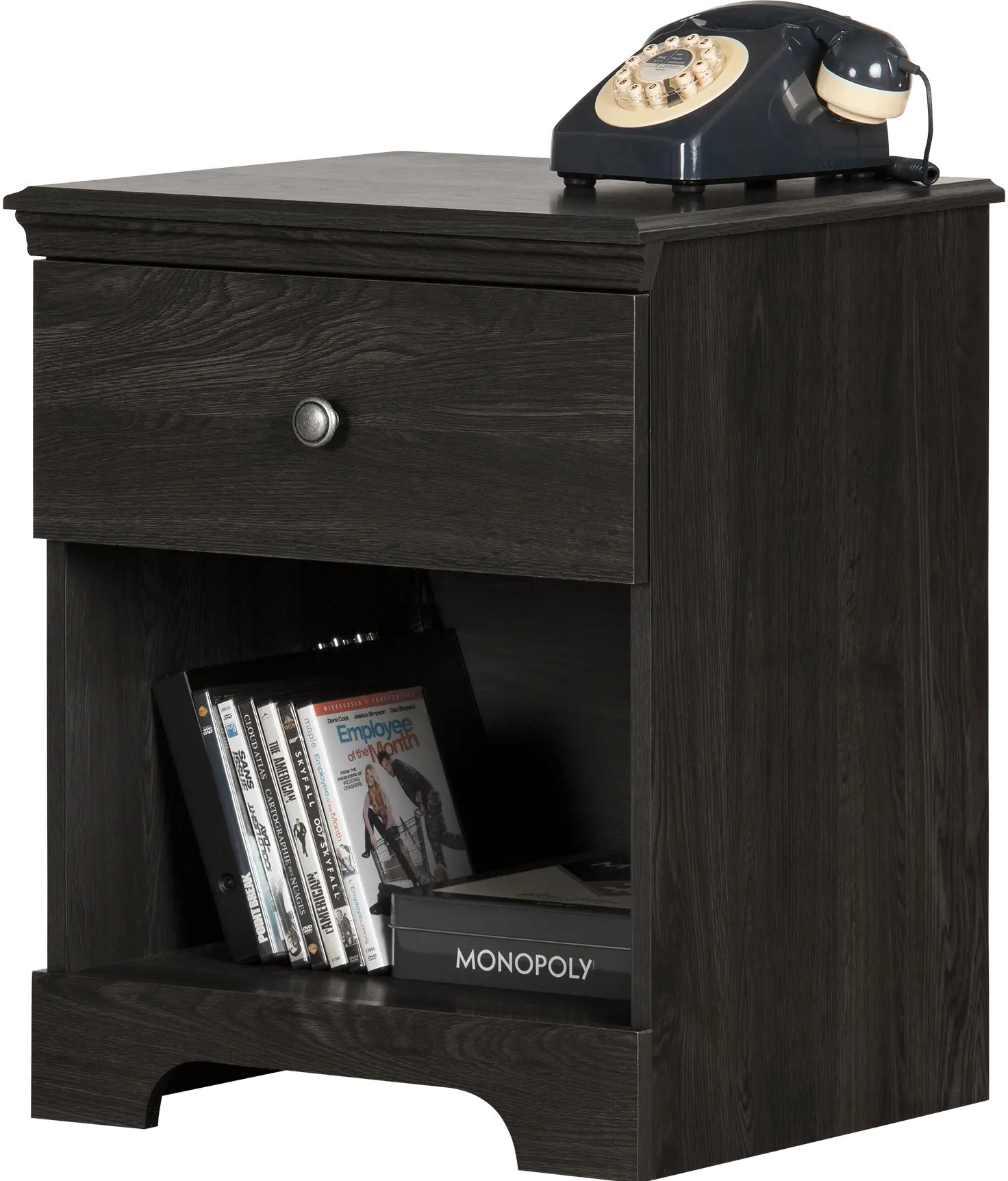 12691 Zach Classic Dark Gray Oak Nightstand - South Shore-1