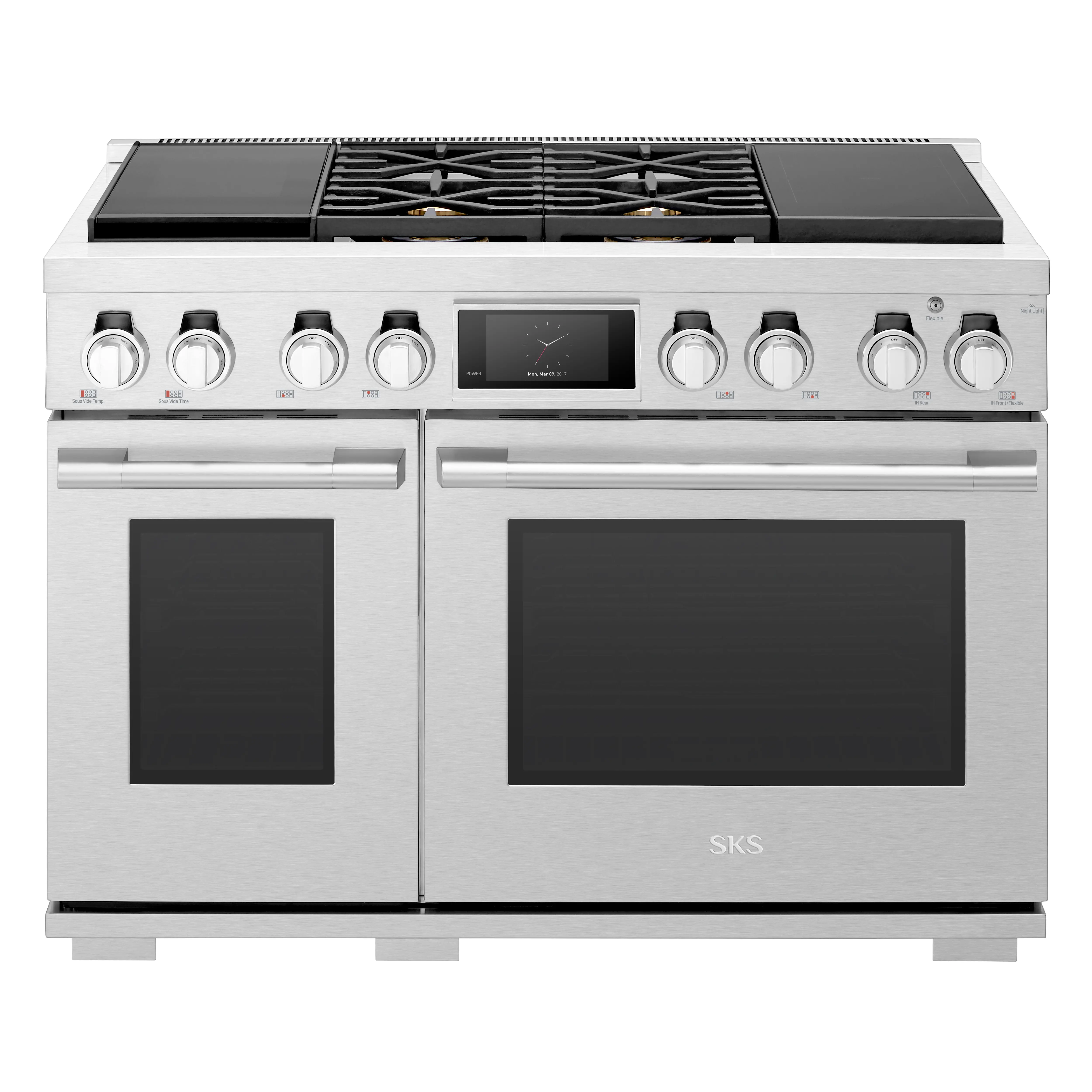 SKSDR480SIS SKS Pro Dual Fuel Range - Stainless Steel 48 Inch-1