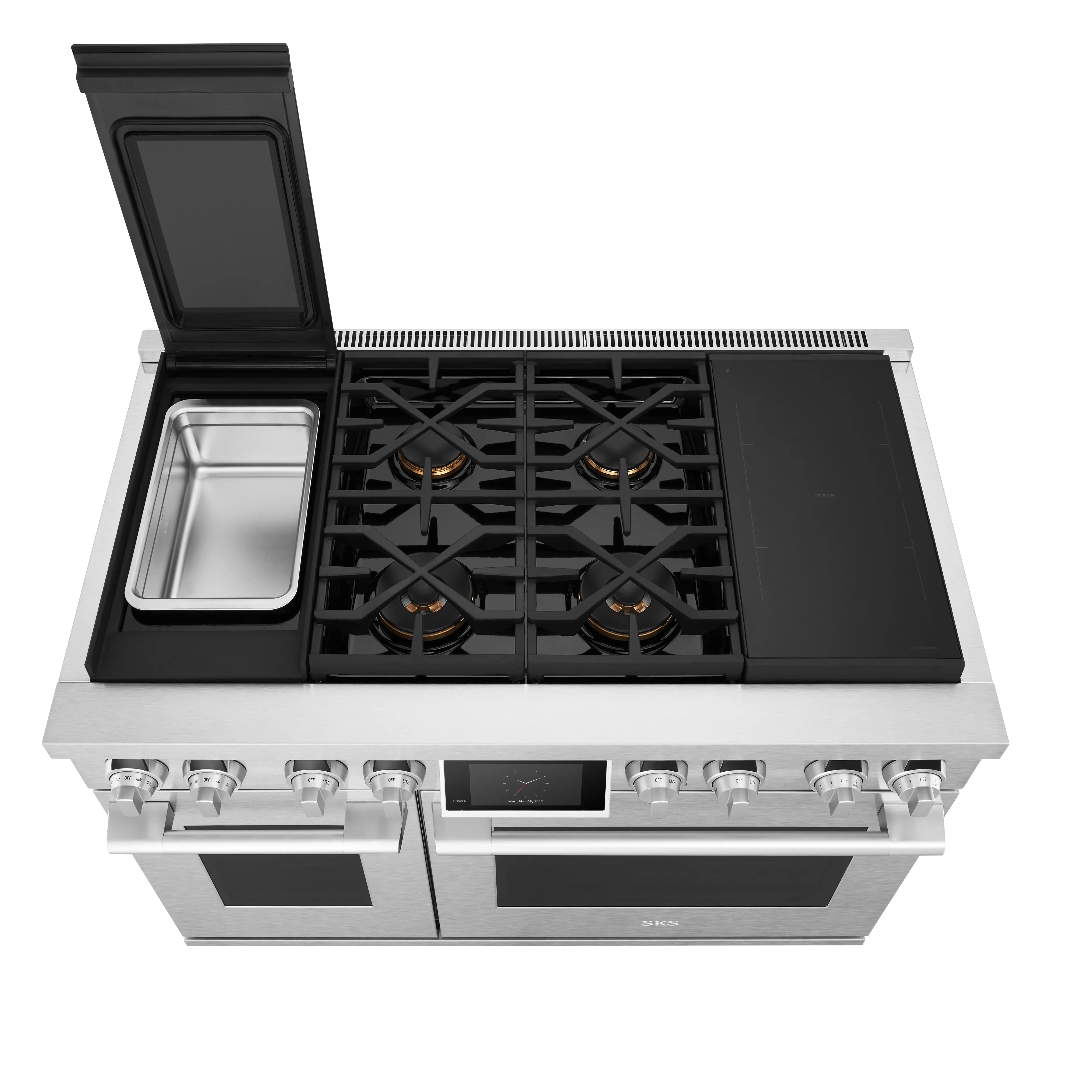 SKSDR480SIS SKS Pro Dual Fuel Range - Stainless Steel 48 Inch-9
