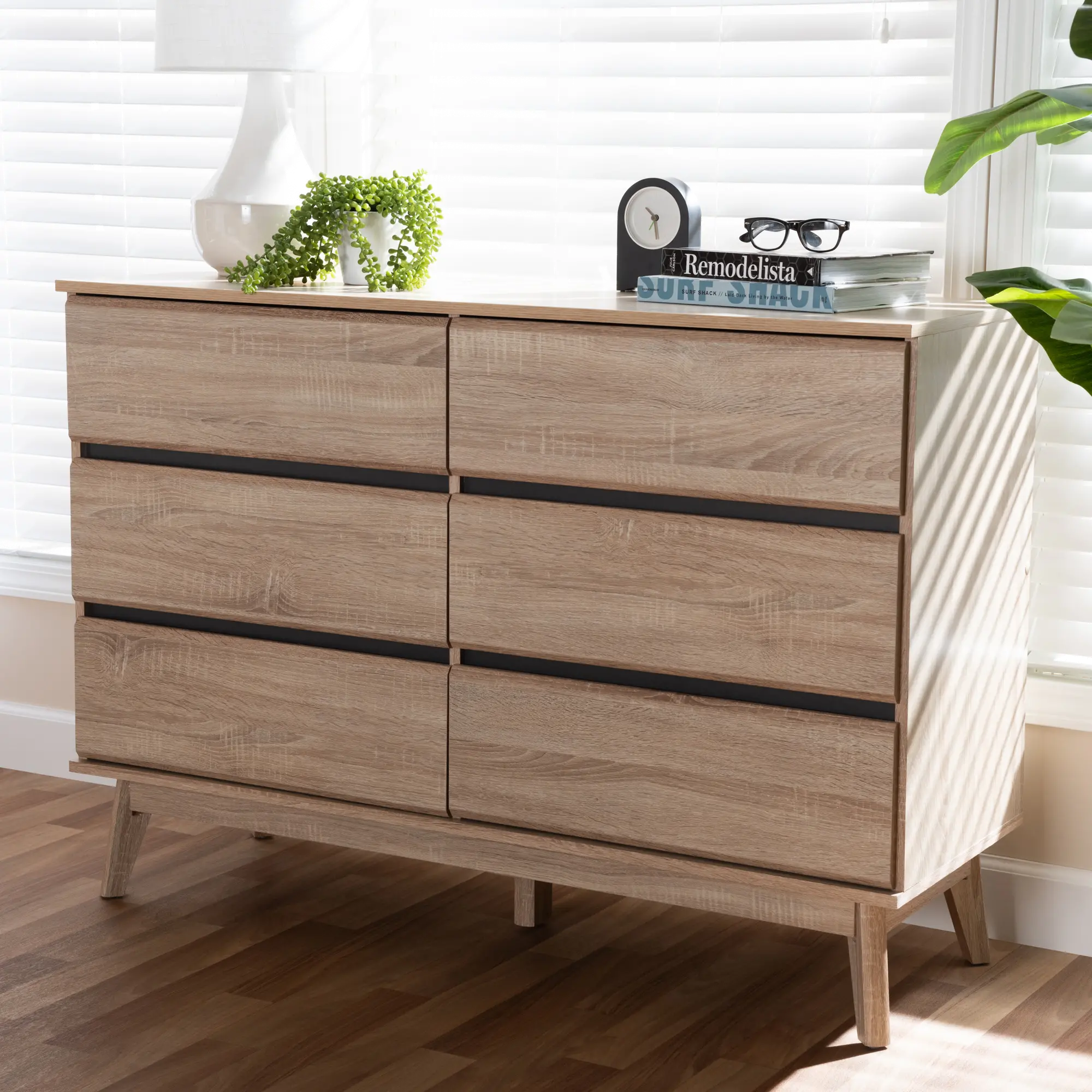 148-8256-RCW Mid-Century Light Oak Dresser - Josephina-2