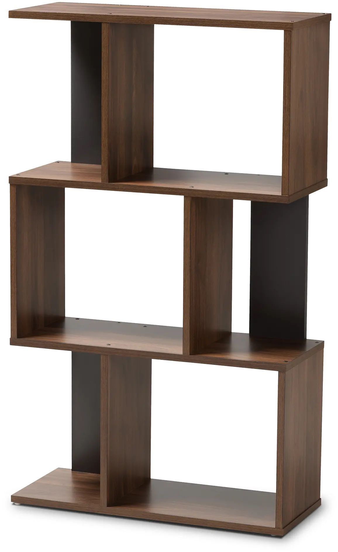 148-8257-RCW Modern Brown and Dark Gray Display Bookcase - Sheryl-4