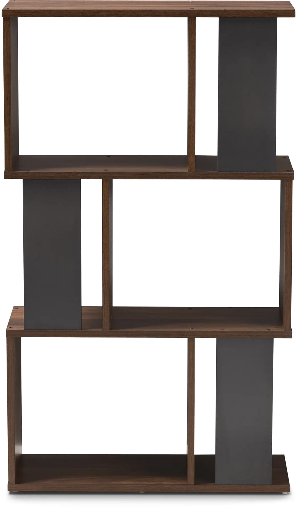 148-8257-RCW Modern Brown and Dark Gray Display Bookcase - Sheryl-6