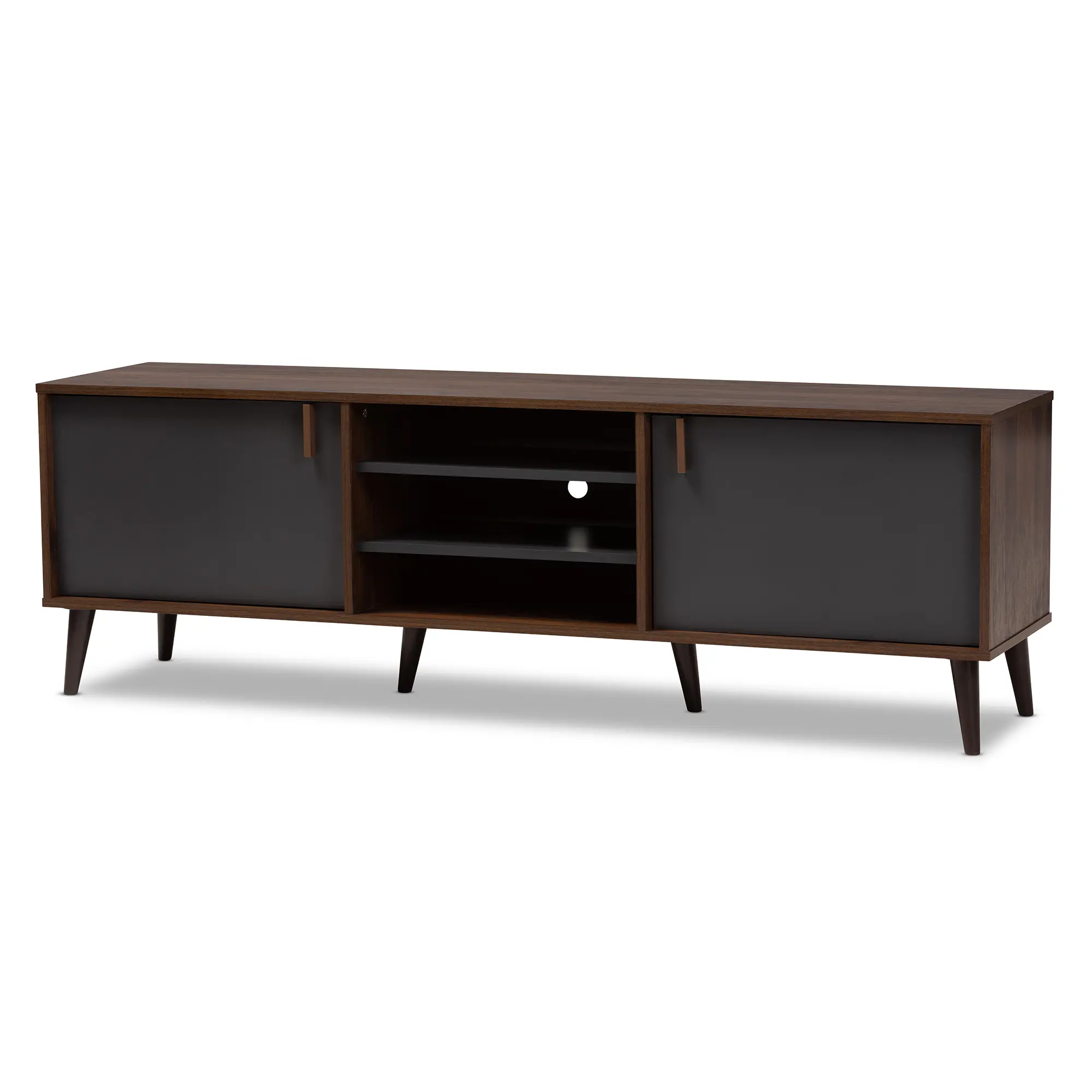 148-8669-RCW Modern Brown and Dark Grey Finished Mid-Century TV Stand - Abilene-4
