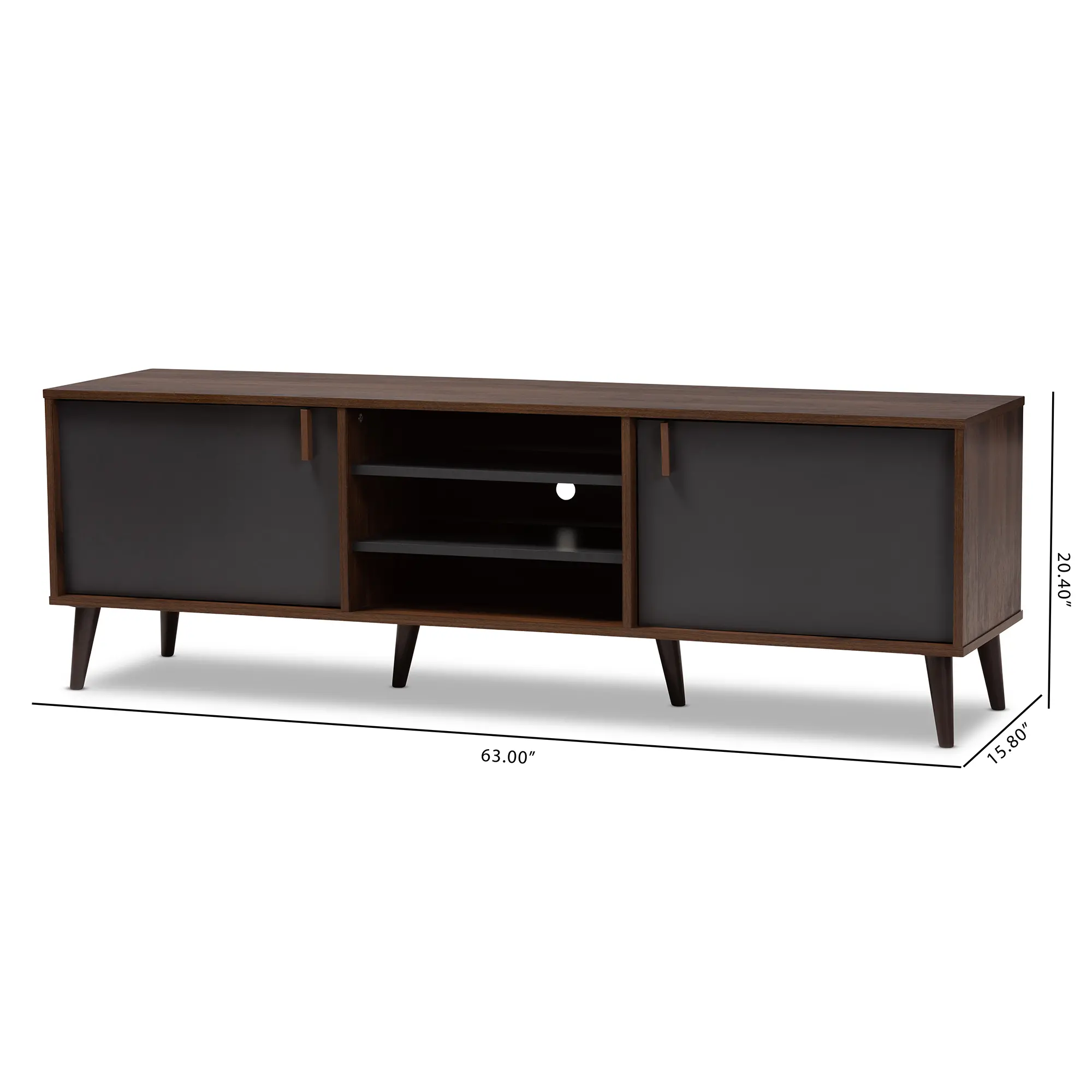 148-8669-RCW Modern Brown and Dark Grey Finished Mid-Century TV Stand - Abilene-3