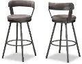 149-8968-RCW Delbert Gray Swivel Bar Stools - Set of 2