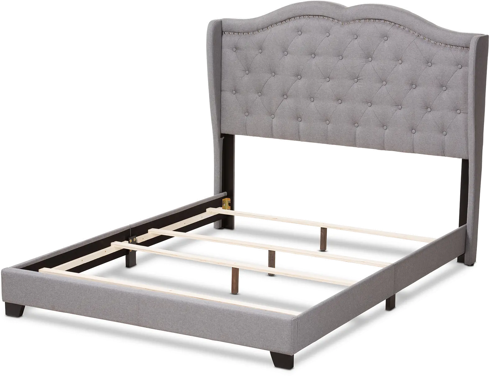 149-8924-RCW Contemporary Light Gray Upholstered Queen Bed - Lainey-5