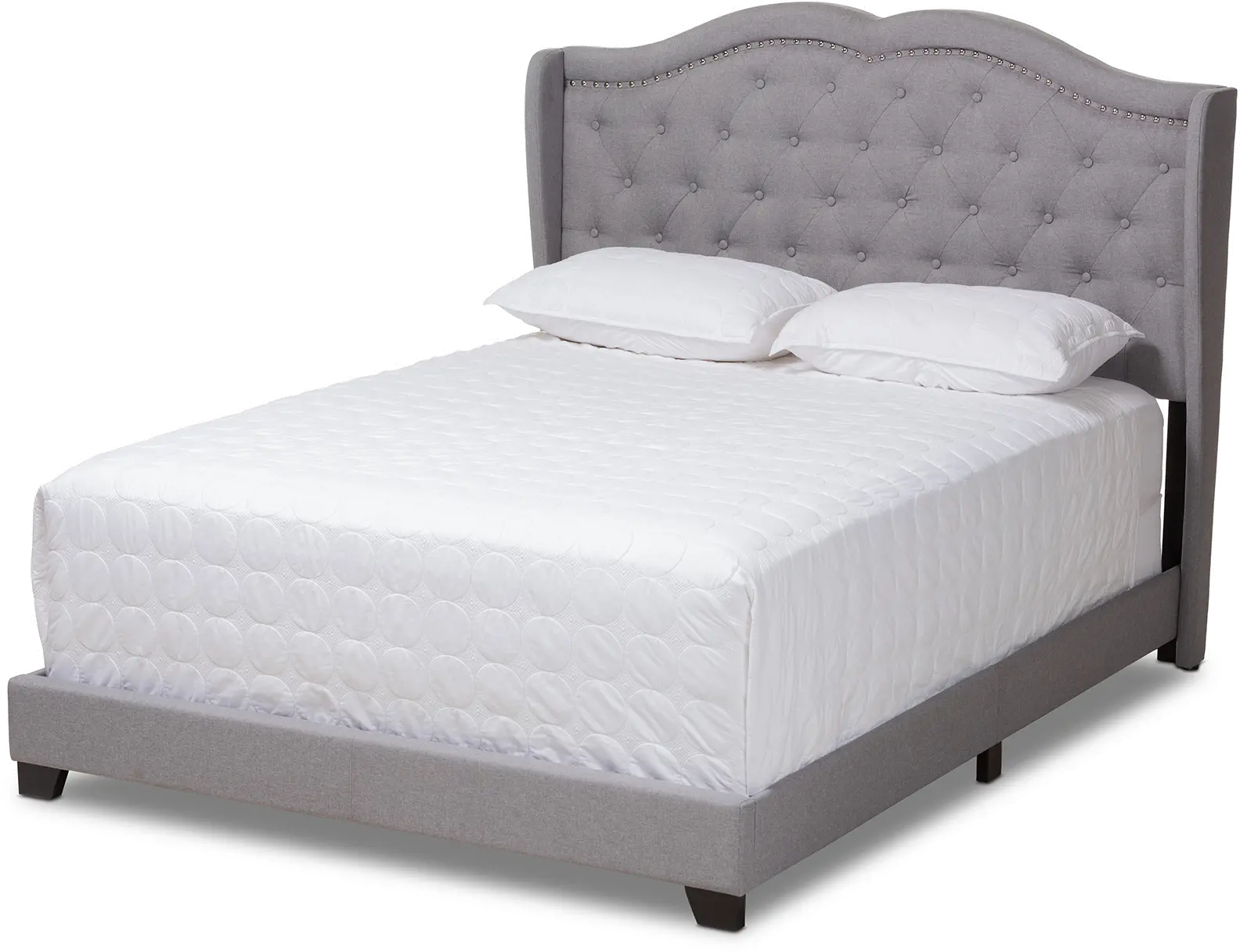 149-8972-RCW Contemporary Light Gray Upholstered King Bed - Lainey-1