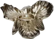 8  Gold Orchid Tealight Candle Holder-1