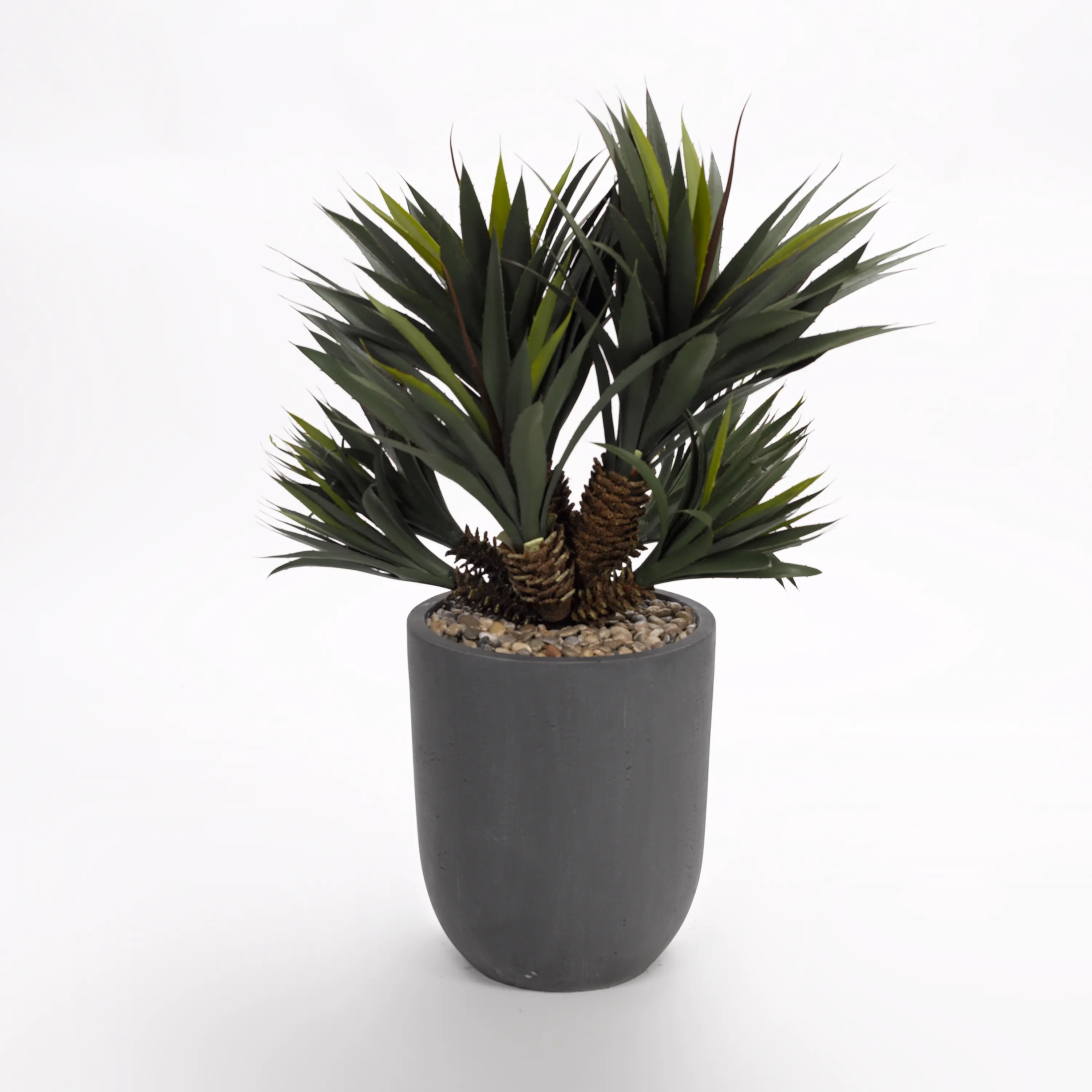 Star Succulent Faux Plant Arrangement in Gray Planter-1