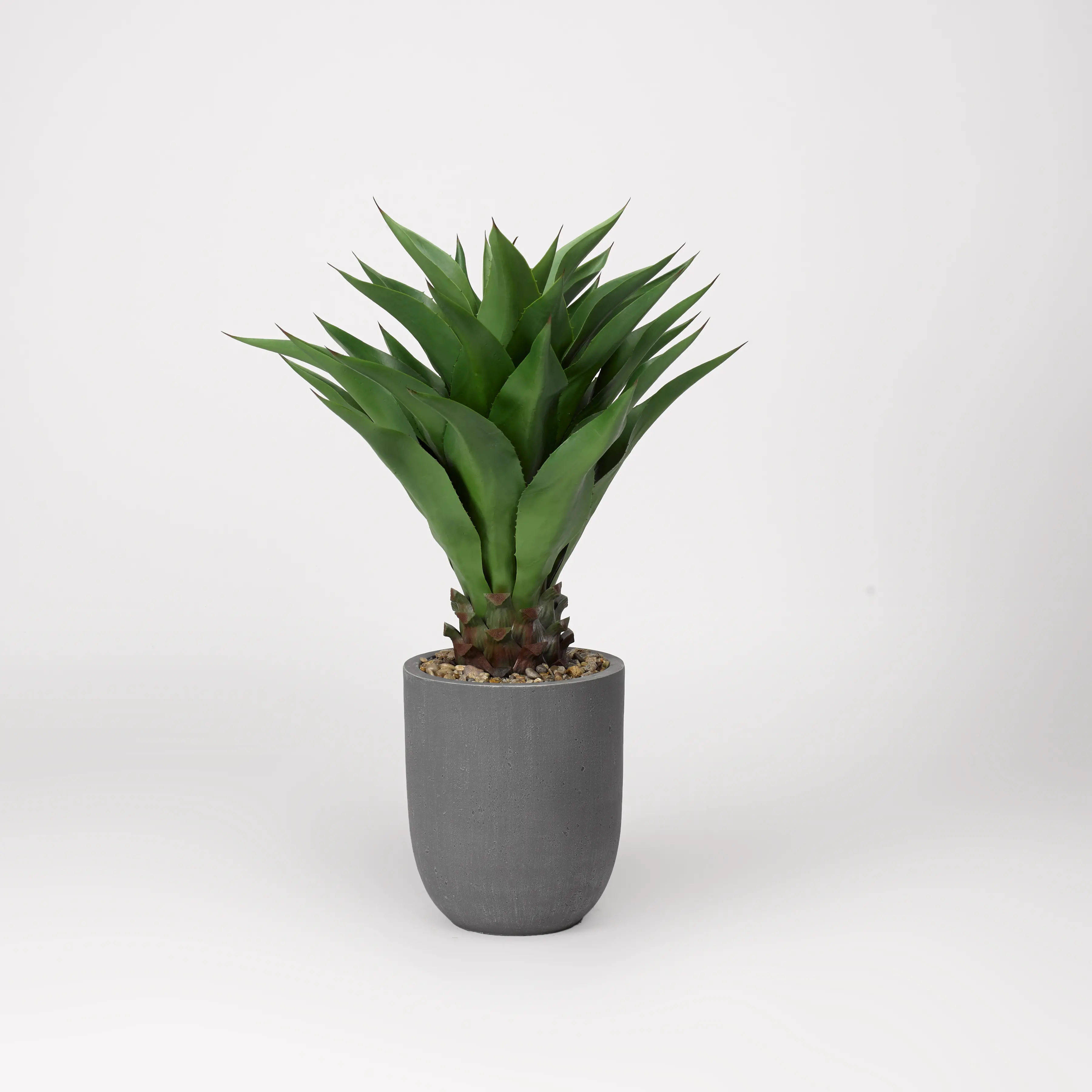 Faux Sisal Plant Arrangement in Gray Planter-1
