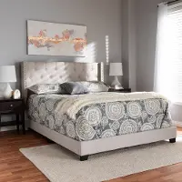 149-8946-RCW Contemporary Beige Upholstered King Bed - Westley