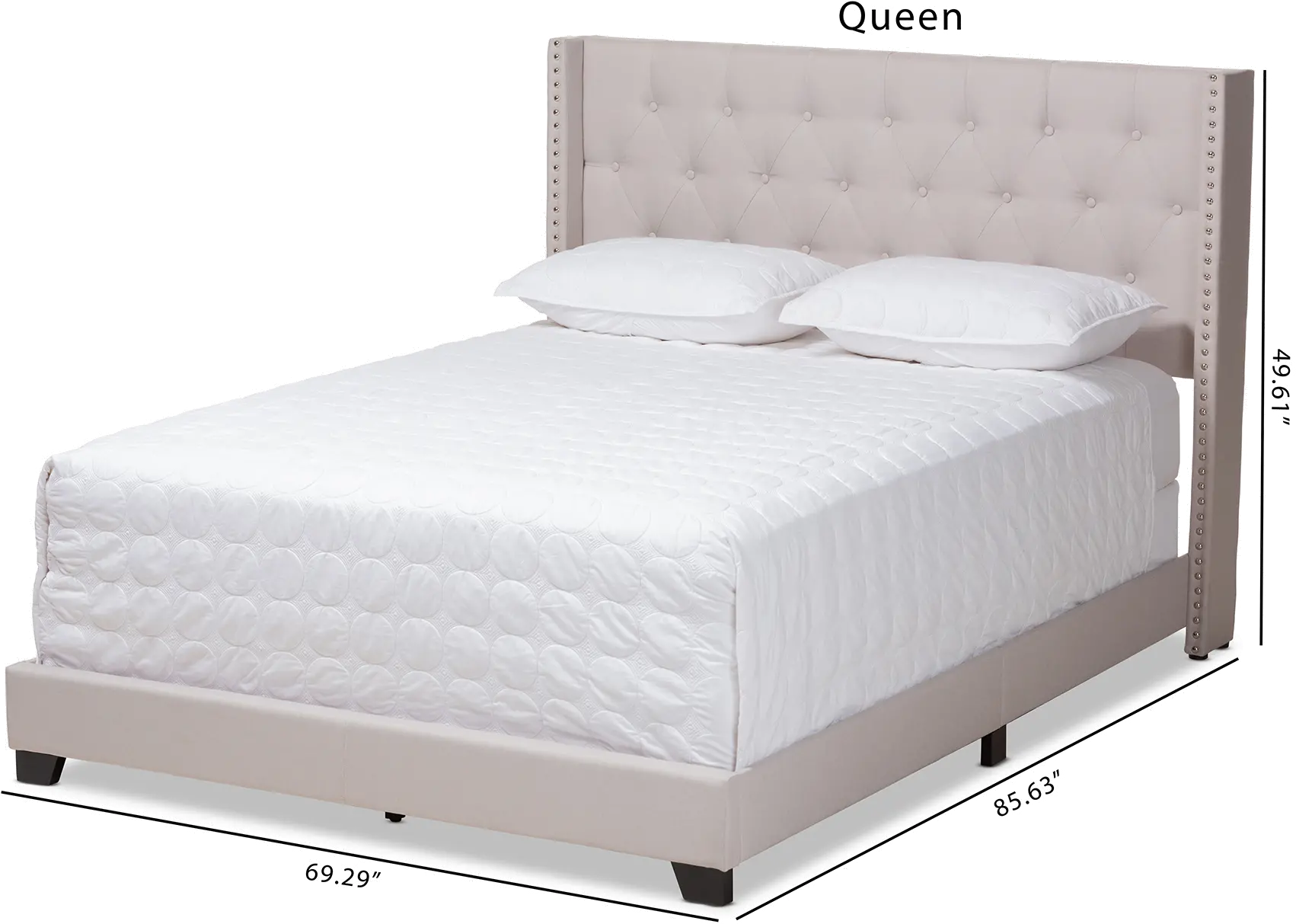 149-8946-RCW Contemporary Beige Upholstered King Bed - Westley-8