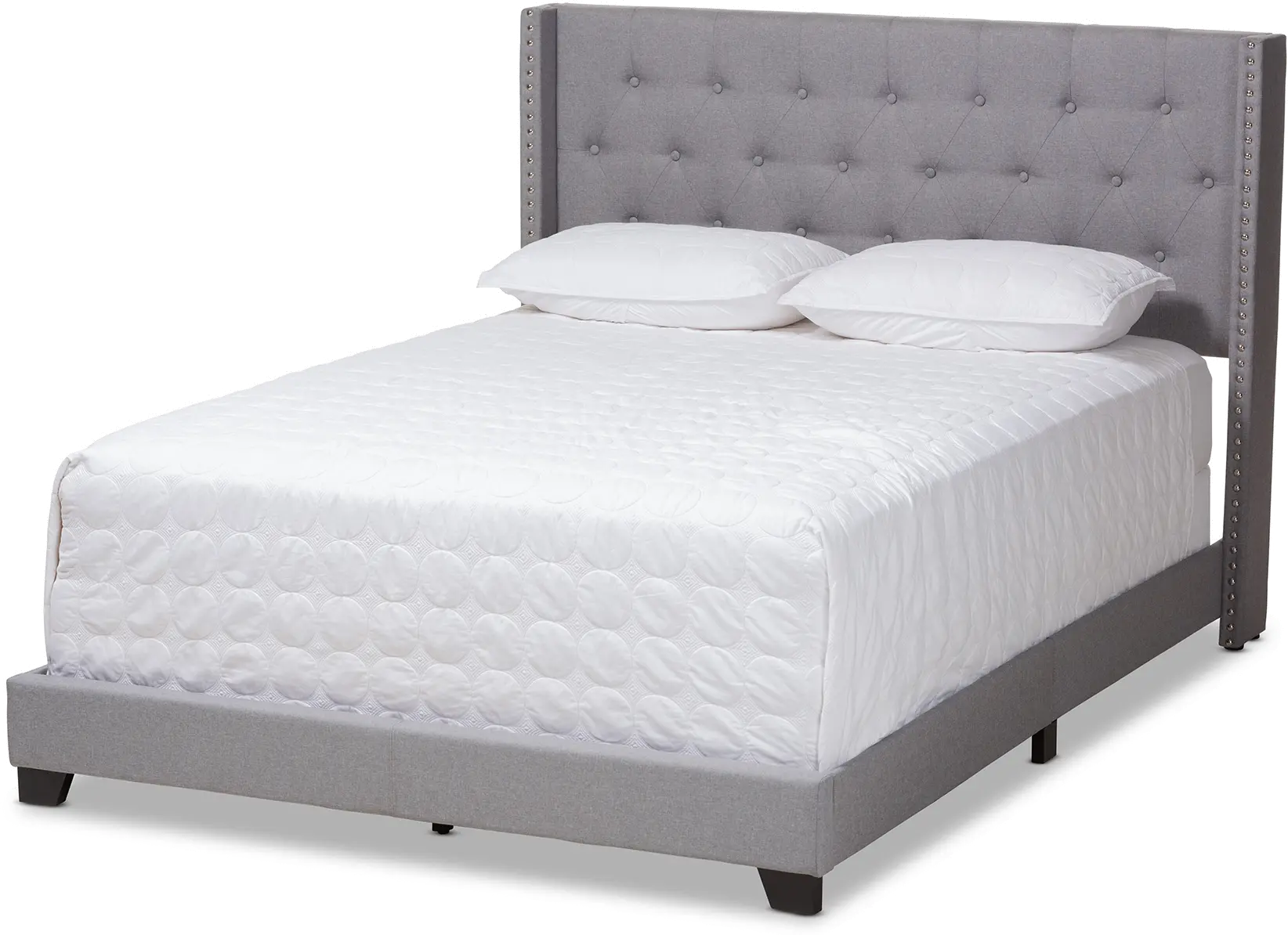149-8938-RCW Contemporary Light Gray Upholstered Full Bed - Westley-1