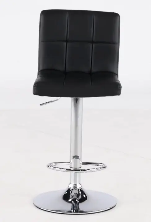 Dagmar Black Adjustable Height Swivel Bar Stool-4