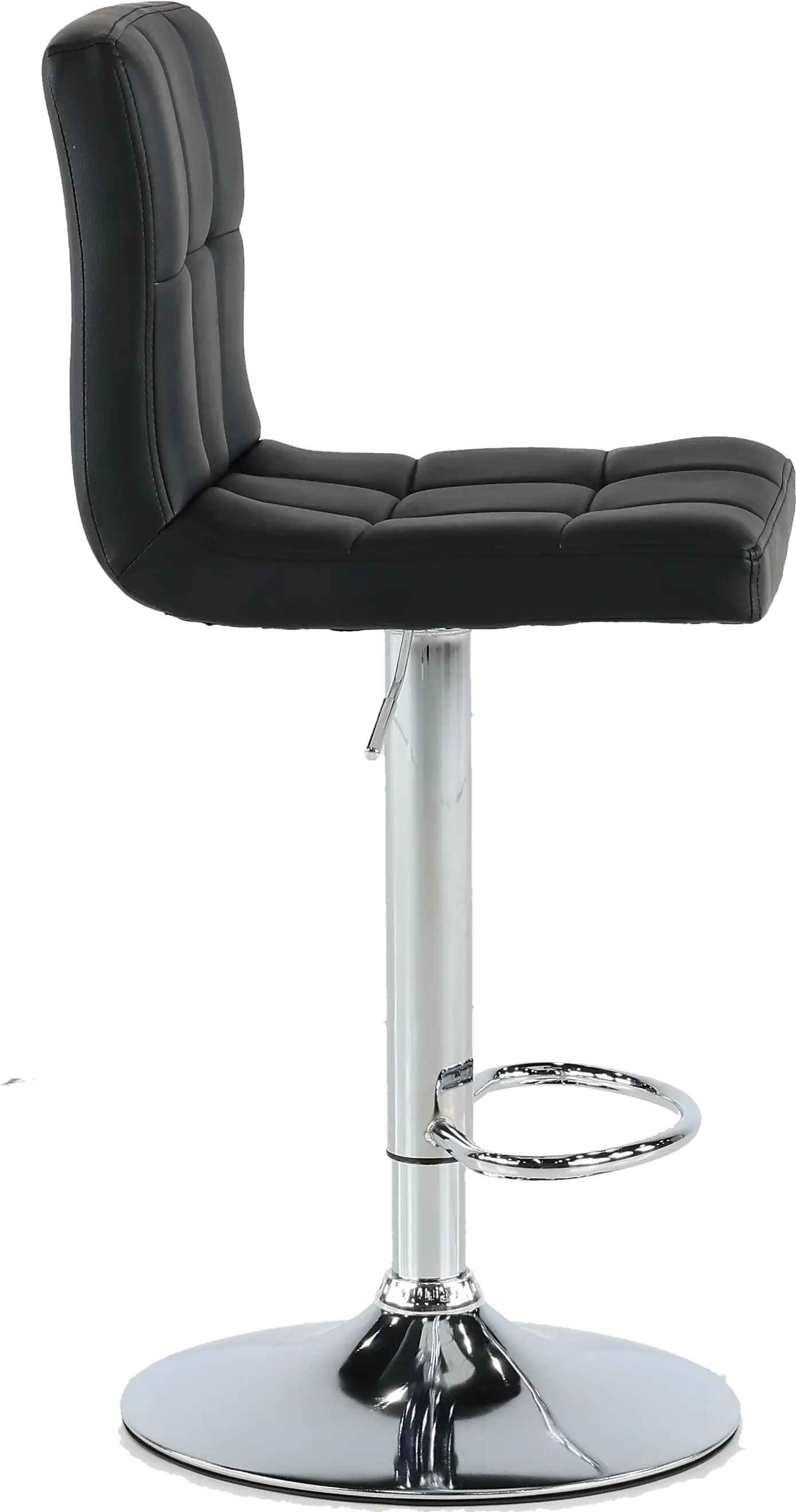 Dagmar Black Adjustable Height Swivel Bar Stool-7
