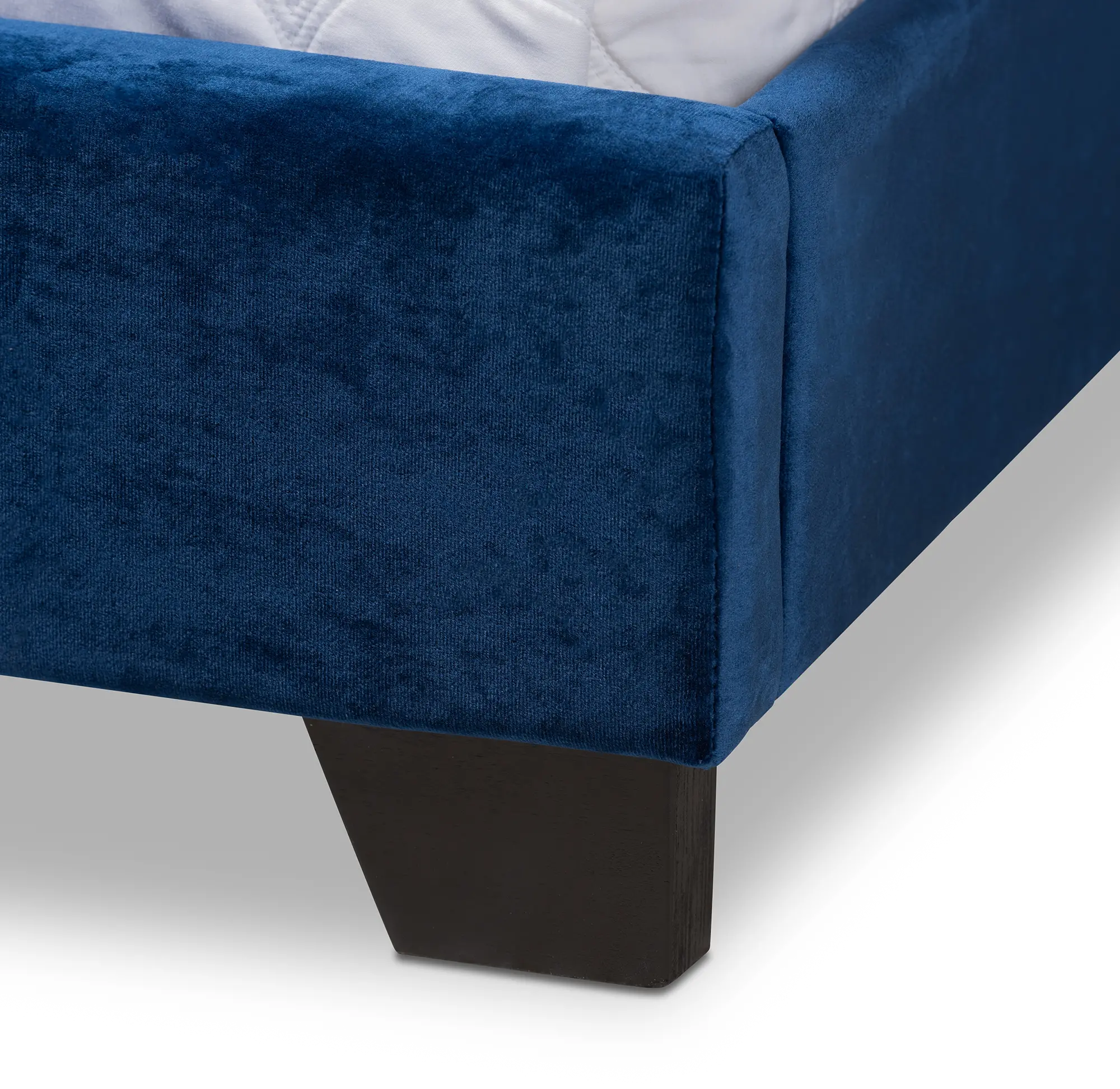 149-8953-RCW Glam Navy Blue Velvet Upholstered Full Bed - Eleanora-7