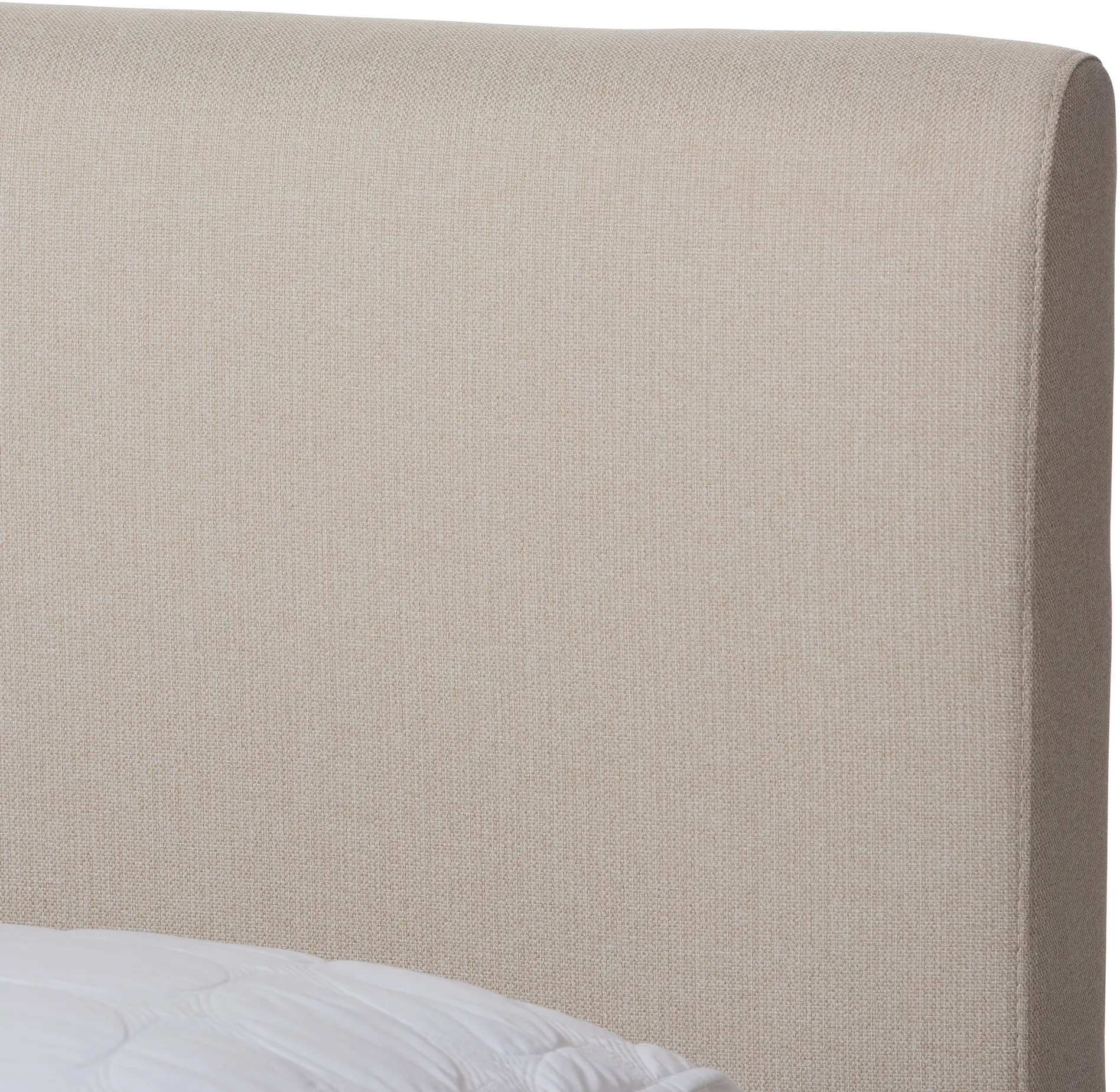 149-8775-RCW Mid-Century Beige and Walnut Upholstered Platform Queen Bed - Anneka-6