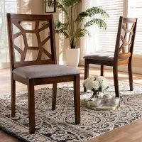 149-8963-RCW Abilene Brown Upholstered Dining Room Chair (Set of 2)