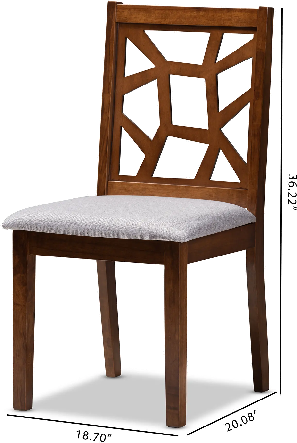 149-8963-RCW Abilene Brown Upholstered Dining Room Chair (Set of 2)-7