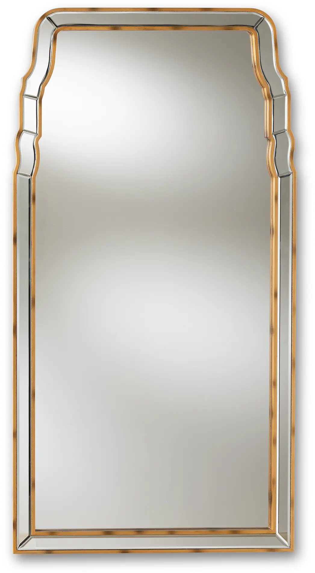 150-8892-RCW Contemporary Gold Accent Wall Mirror - Loreen-1