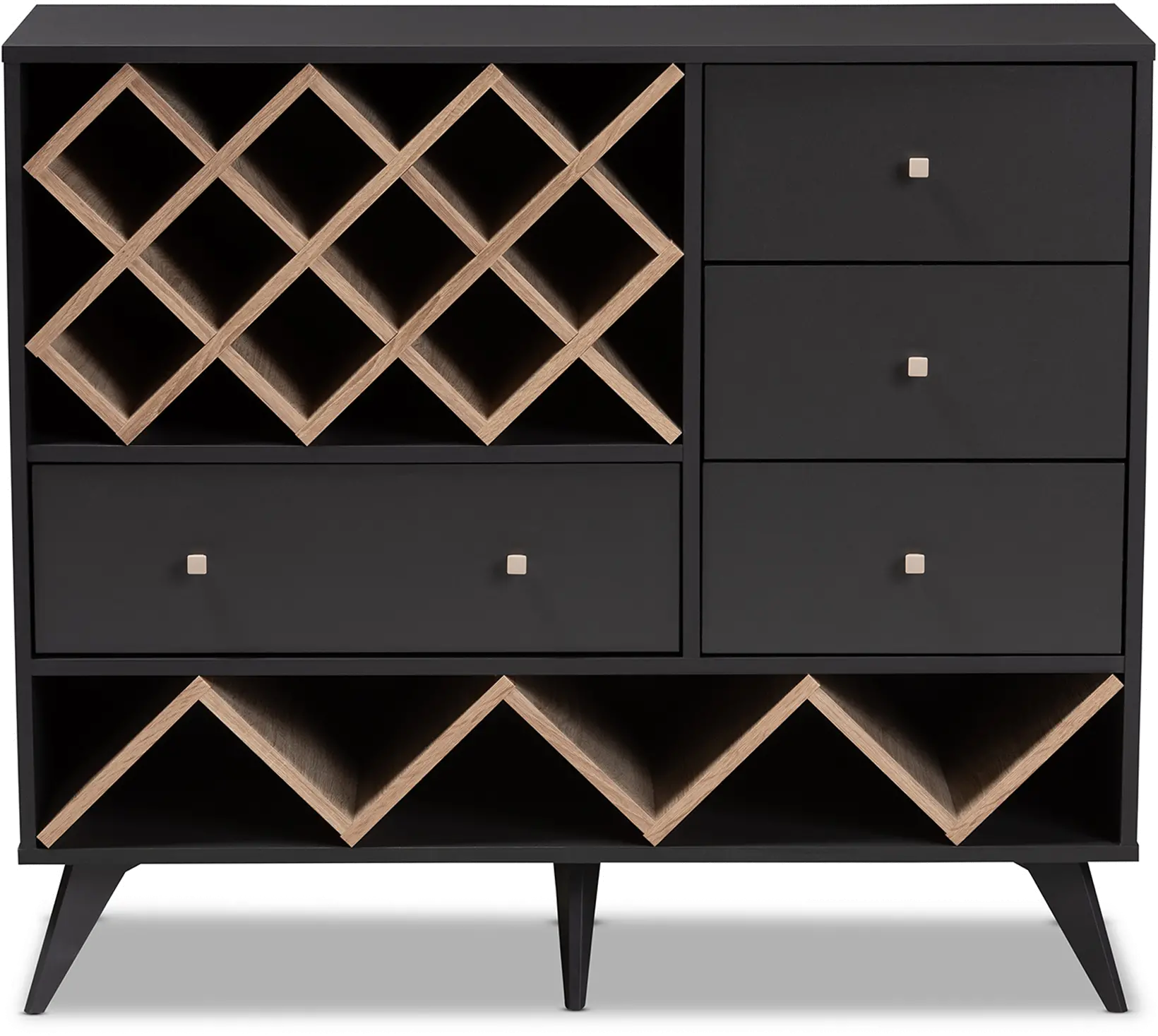 150-9235-RCW Audrea Mid Century Gray Wine Cabinet-1