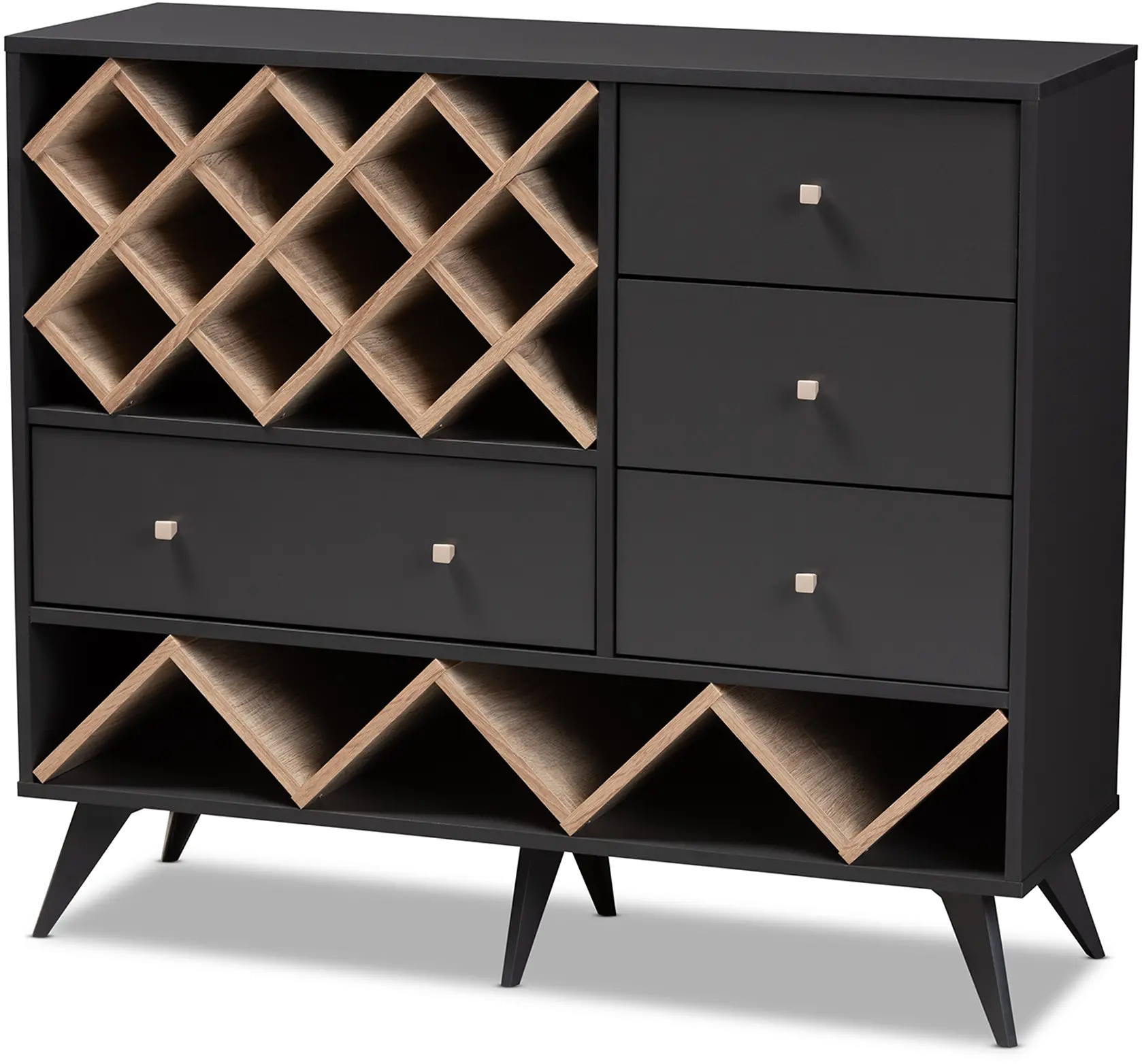 150-9235-RCW Audrea Mid Century Gray Wine Cabinet-4