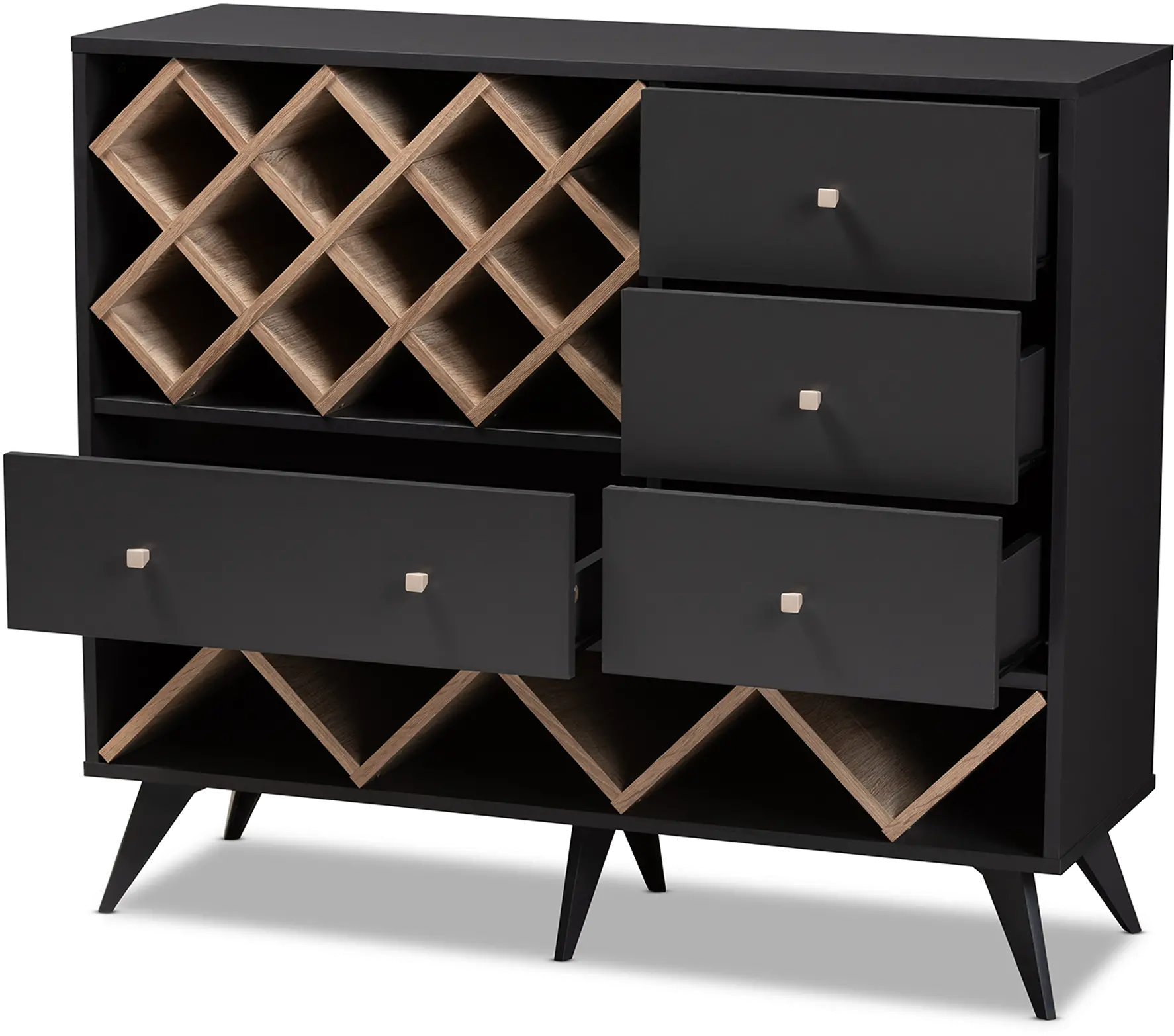 150-9235-RCW Audrea Mid Century Gray Wine Cabinet-5