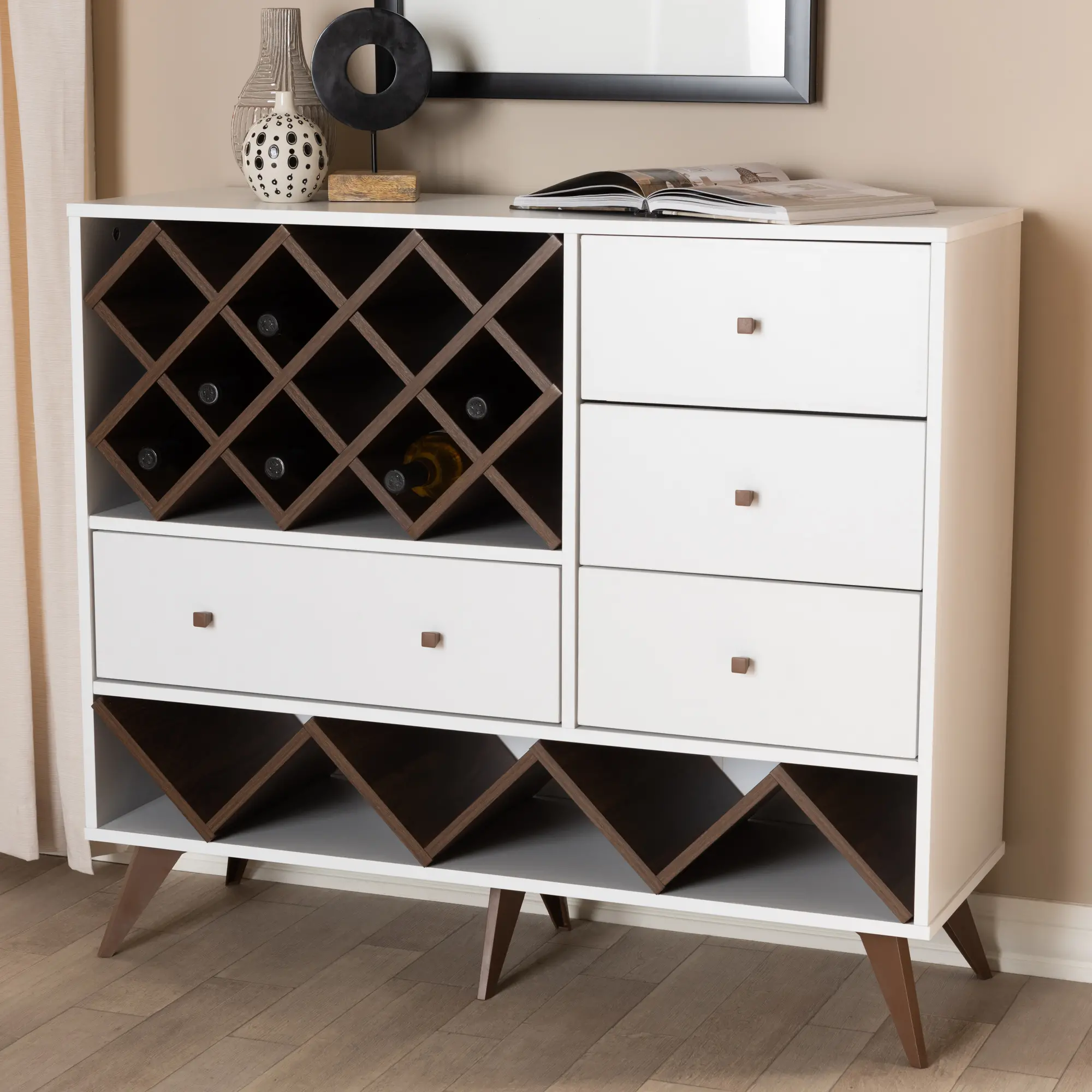 150-9234-RCW Audrea Mid Century White Wine Cabinet-2