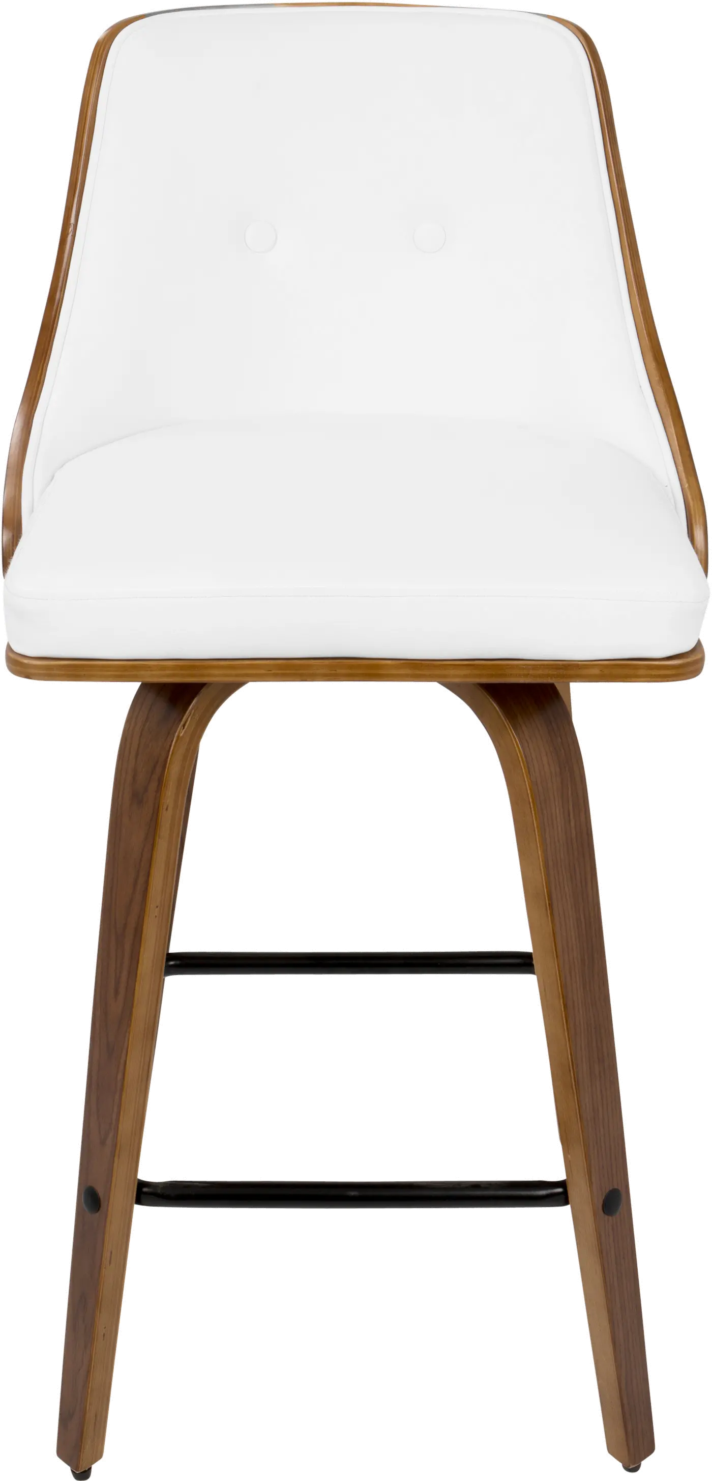 B26-GNN2-SWVX WLW2 Mid Century White Swivel Counter Height Stool (Set of 2) - Gianna-2