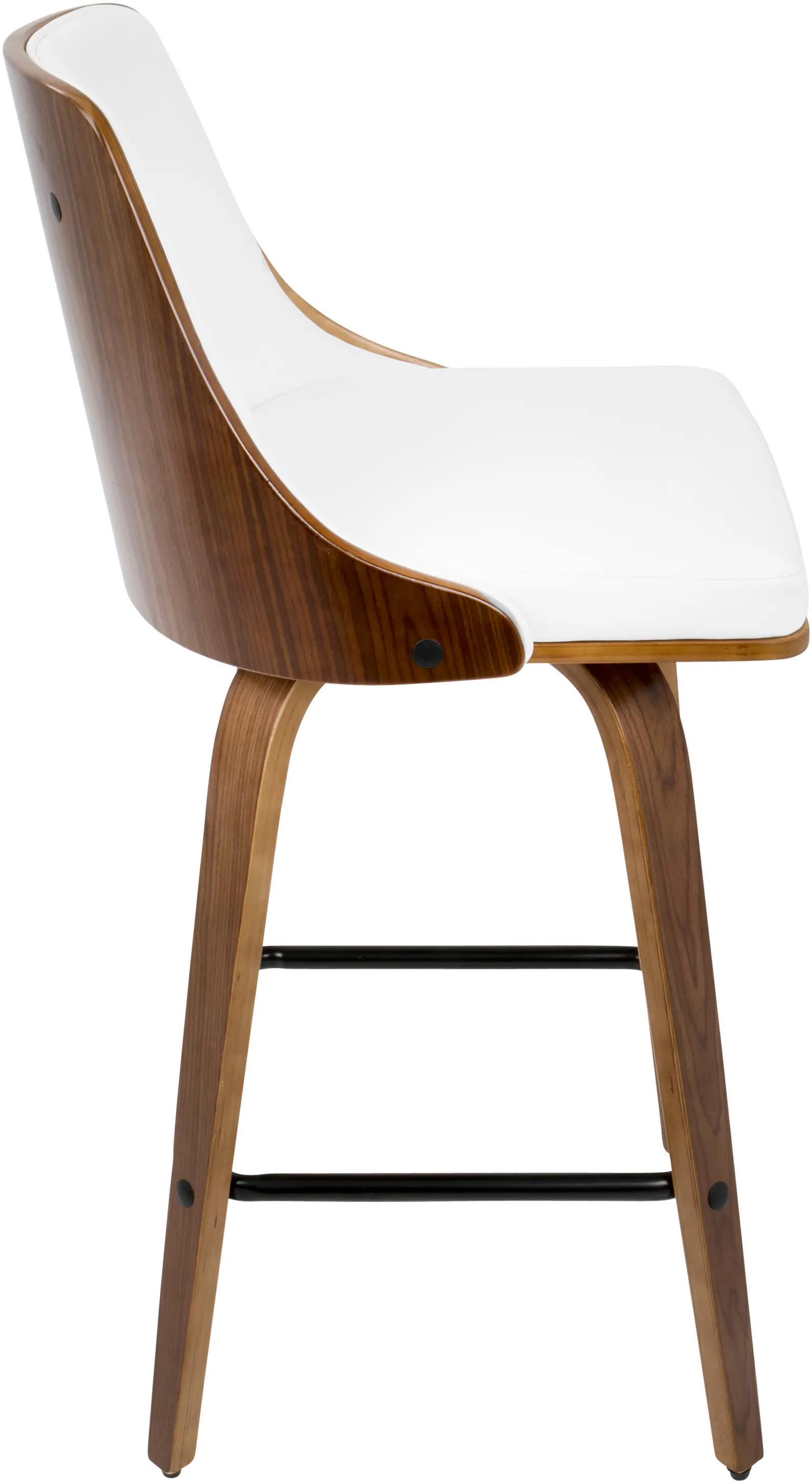 B26-GNN2-SWVX WLW2 Mid Century White Swivel Counter Height Stool (Set of 2) - Gianna-3