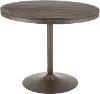 DT-DKTA ANE Industrial Antique Metal and Wood Round Dining Room Table - Dakota