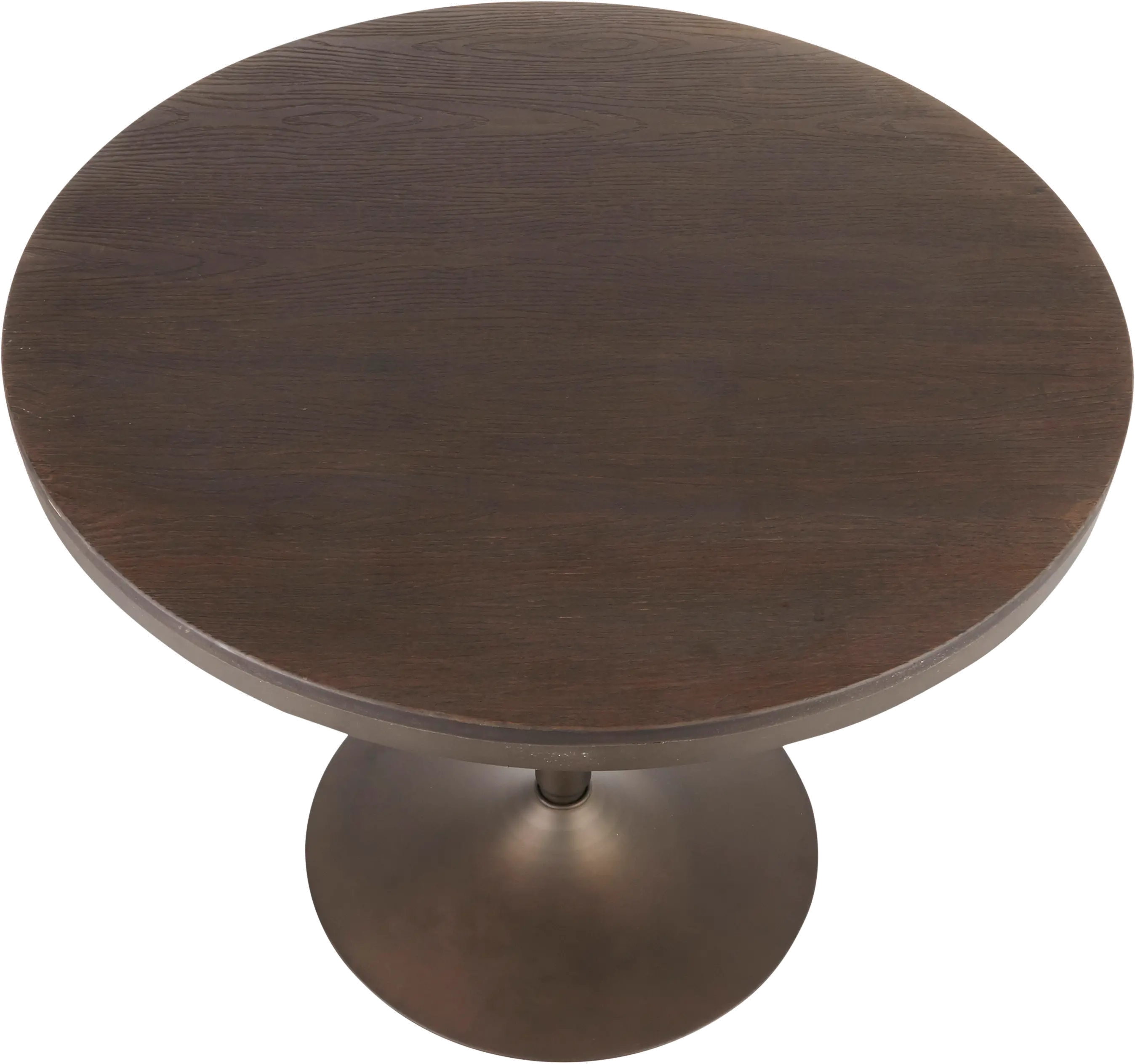 DT-DKTA ANE Industrial Antique Metal and Wood Round Dining Room Table - Dakota-3