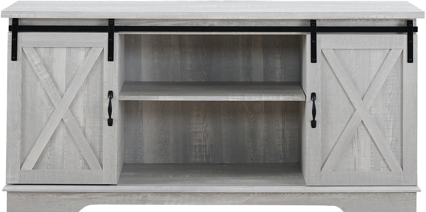 W58SBDST Carolina Gray 58 Inch Farmhouse TV Stand - Walker Edison-3