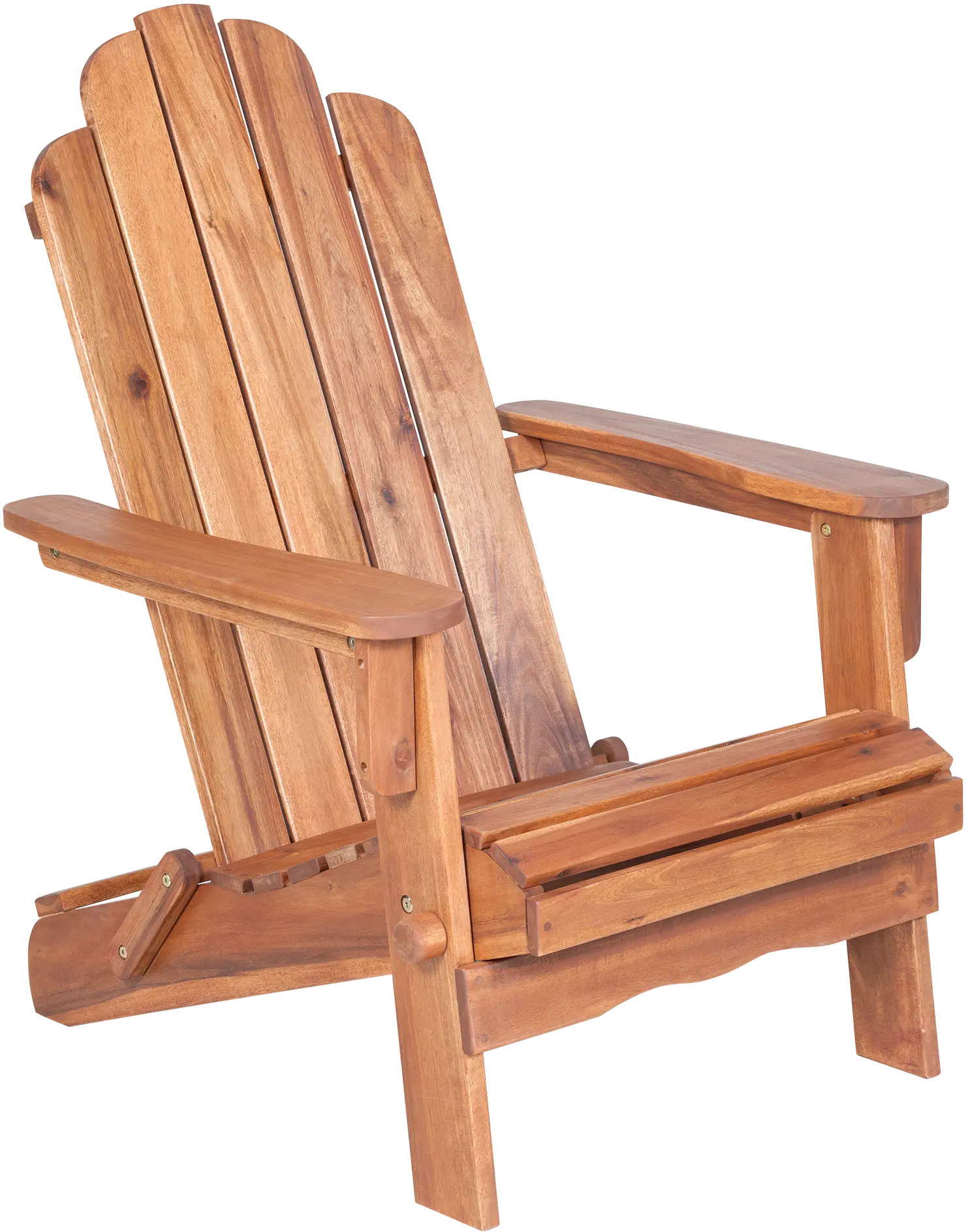 OWACBR Light Rustic Brown Outdoor Patio Adirondack Chair - Walker Edison-1
