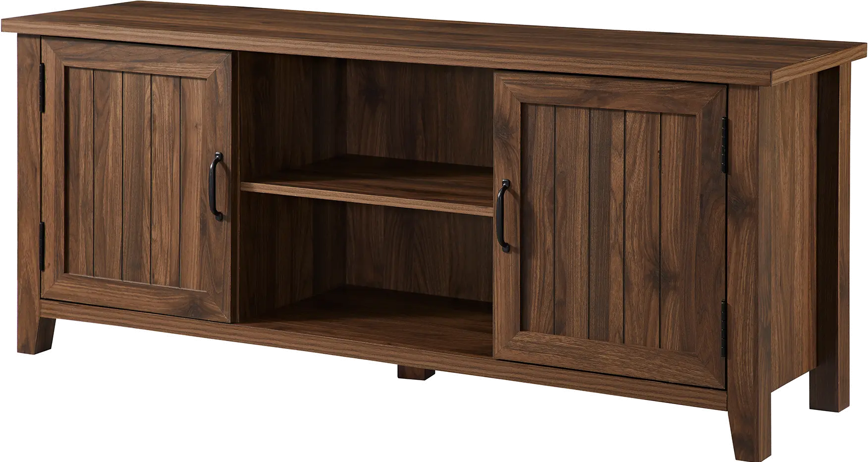 W58CS2DDW Carin Dark Walnut 58 Inch TV Stand - Walker Edison-1