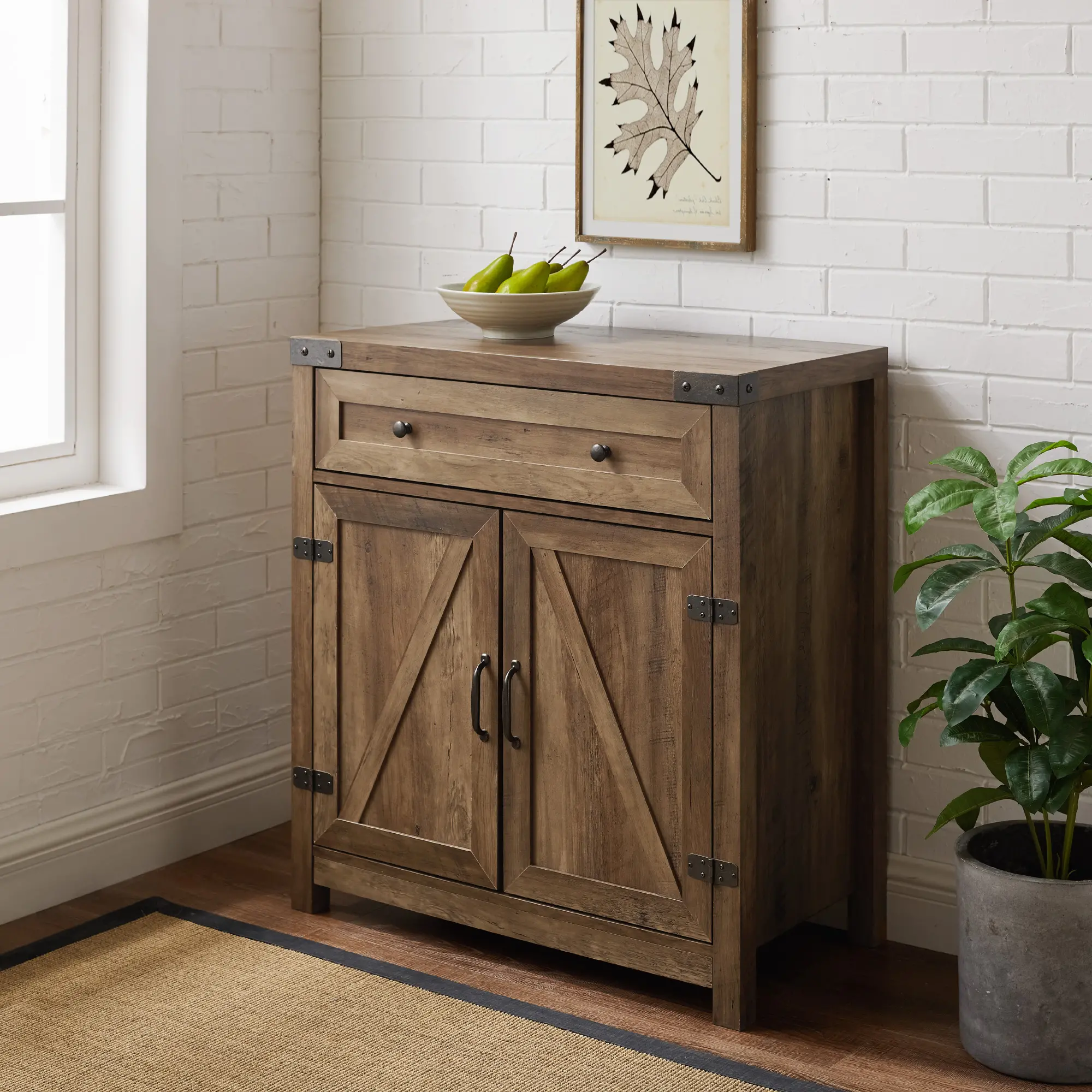 AF30BDRO Towne Barnwood Farmhouse Accent Cabinet - Walker Edison-2