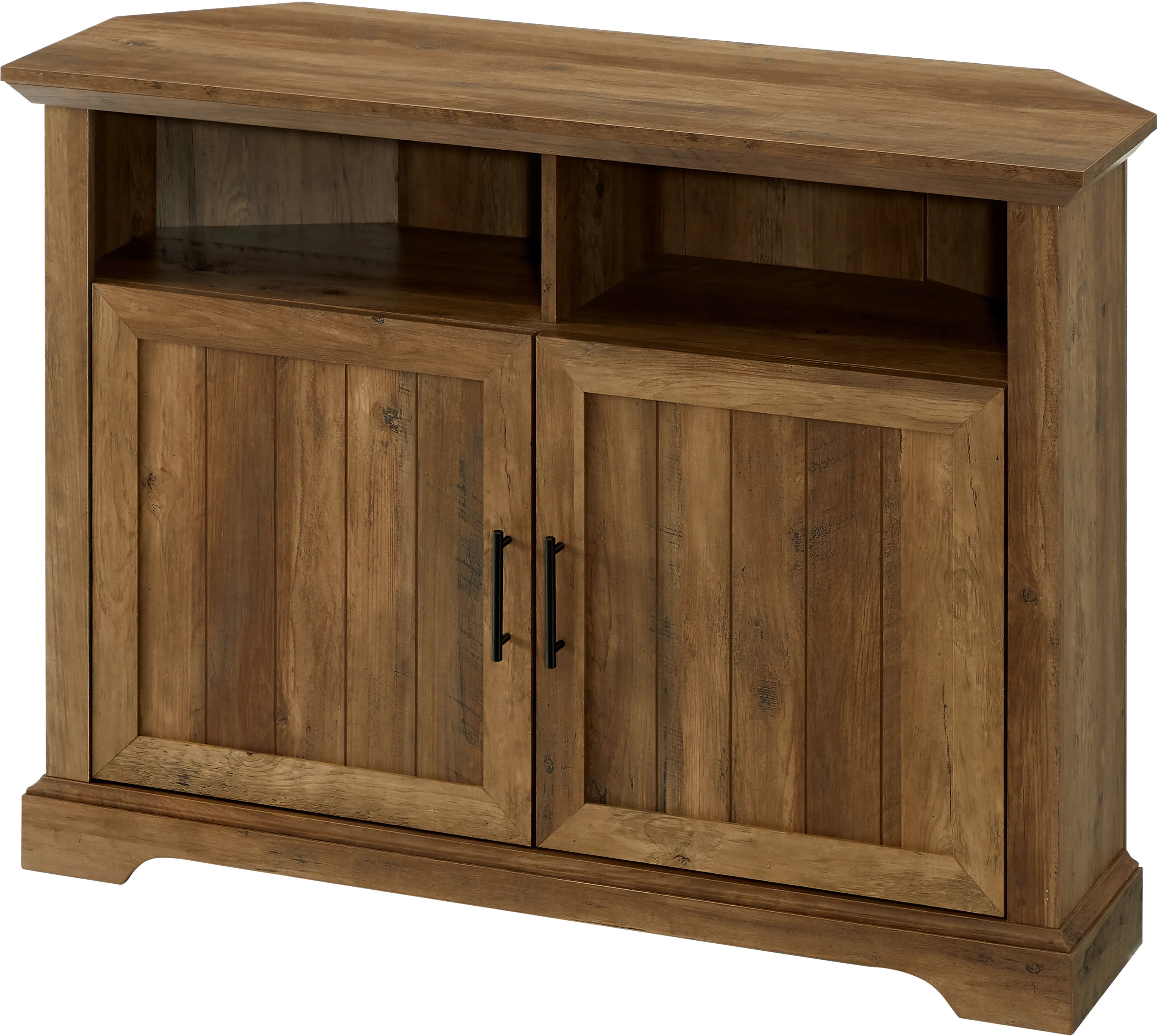 W44CMCR2DRO Carin Barnwood 44 Inch Corner TV Console - Walker Edison-1