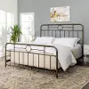 BKMPBR Farmhouse Bronze Metal Pipe King Bed - Walker Edison