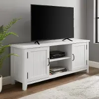 W58CS2DSW Carin White 58 Inch TV Stand - Walker Edison
