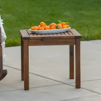 OWSSTDB Dark Brown Patio Wood Side Table - Midland