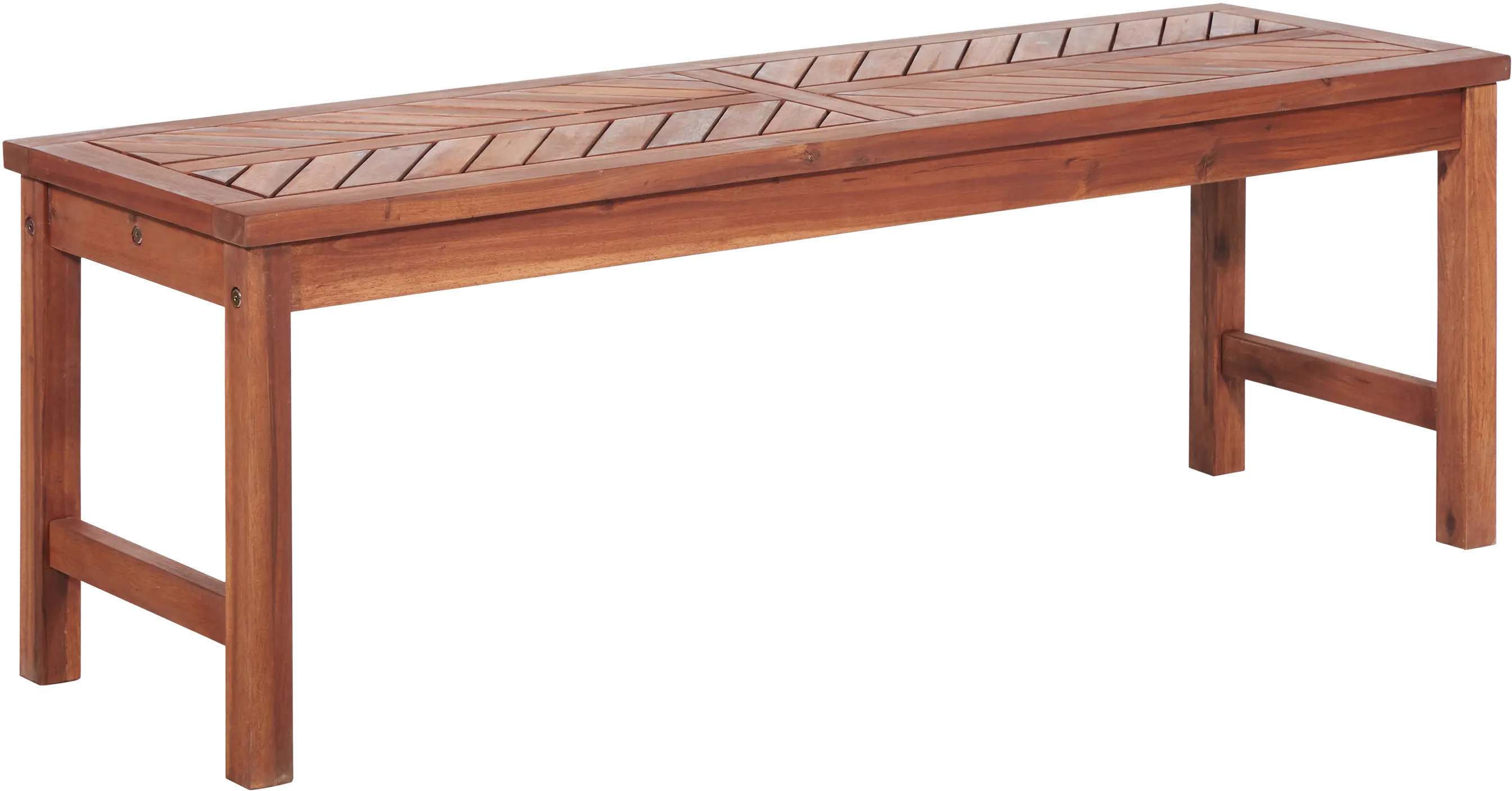 OWB53VINBR Vincent Natural 53 Inch Patio Dining Bench - Walker Edison-1