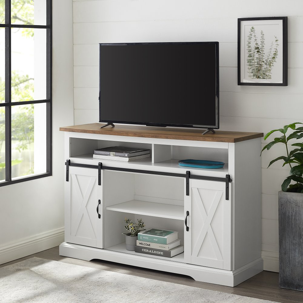 Carolina White 52 Inch Farmhouse TV Stand  - Walker Edison