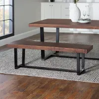 B60SWDMA Durango Dark Brown Wood Dining Room Bench - Walker Edison