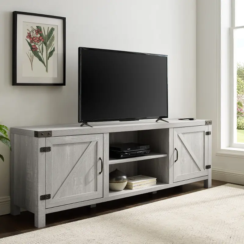 Gray Farmhouse 70 Inch TV Stand - Walker Edison