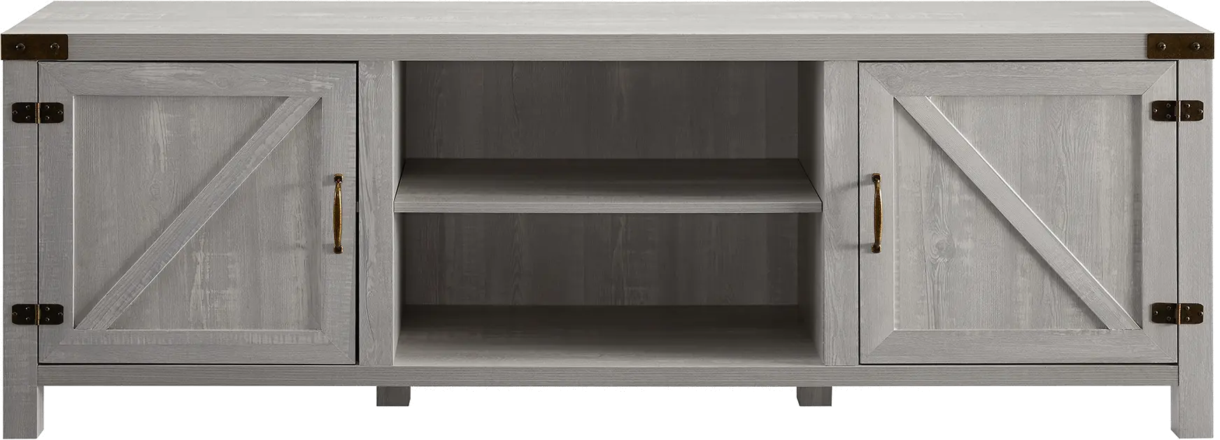 W70BDSDST Gray Farmhouse 70 Inch TV Stand - Walker Edison-1