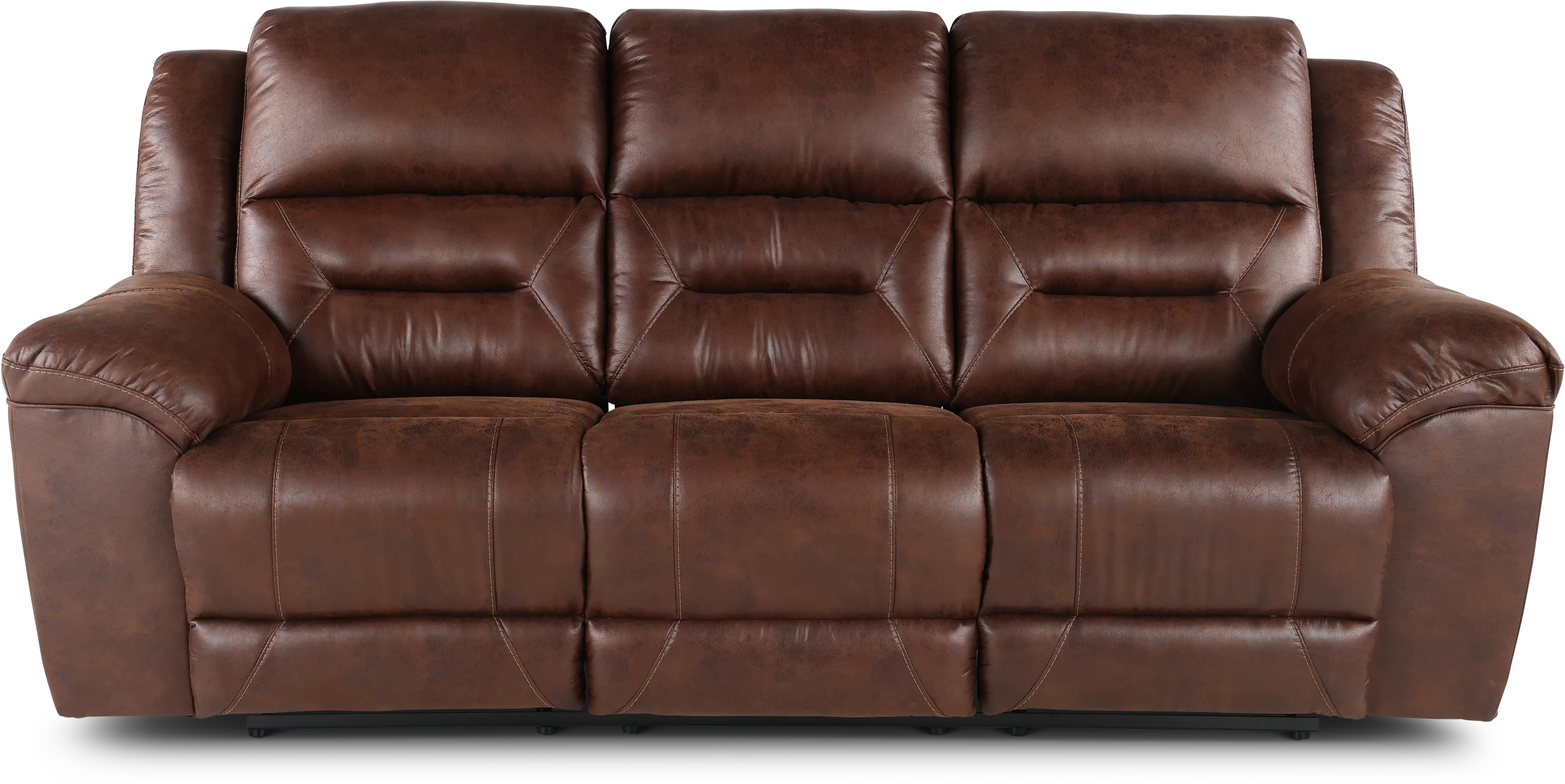 Stoneland Brown Casual Reclining Sofa-1