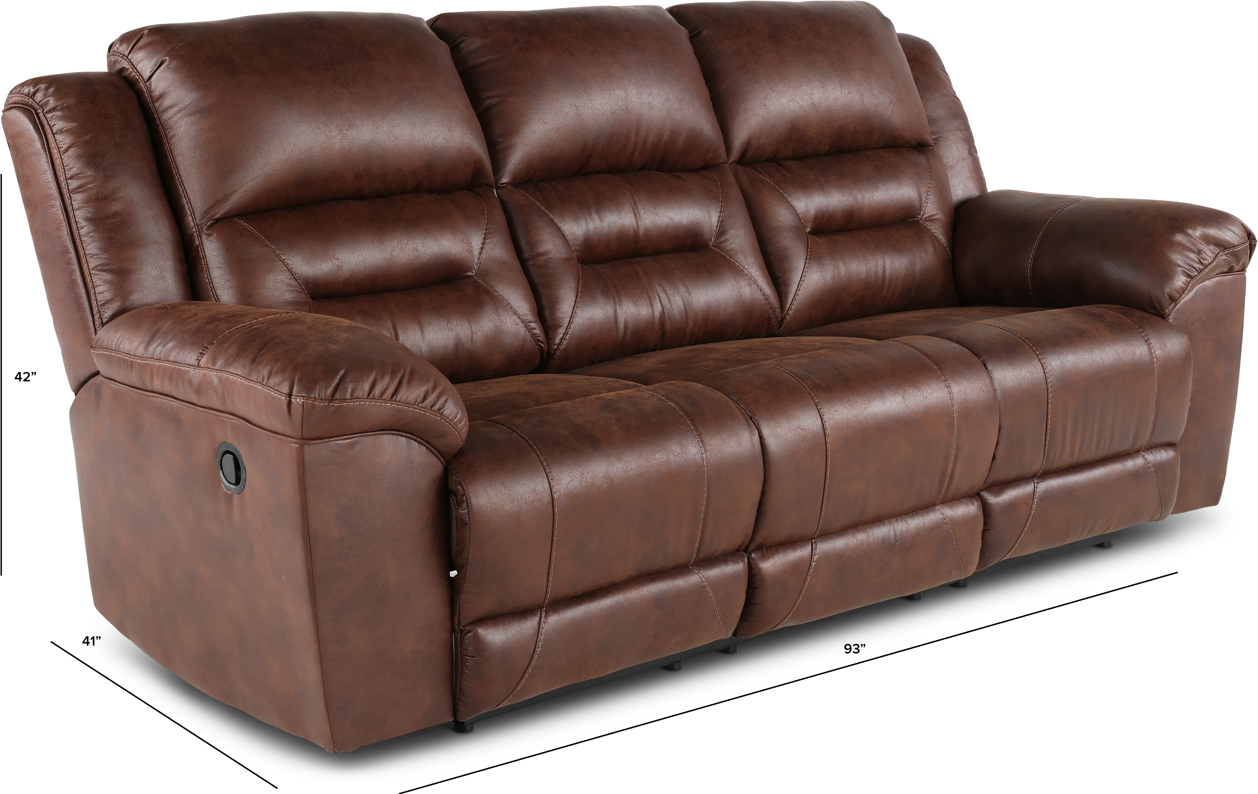 Stoneland Brown Casual Reclining Sofa-3