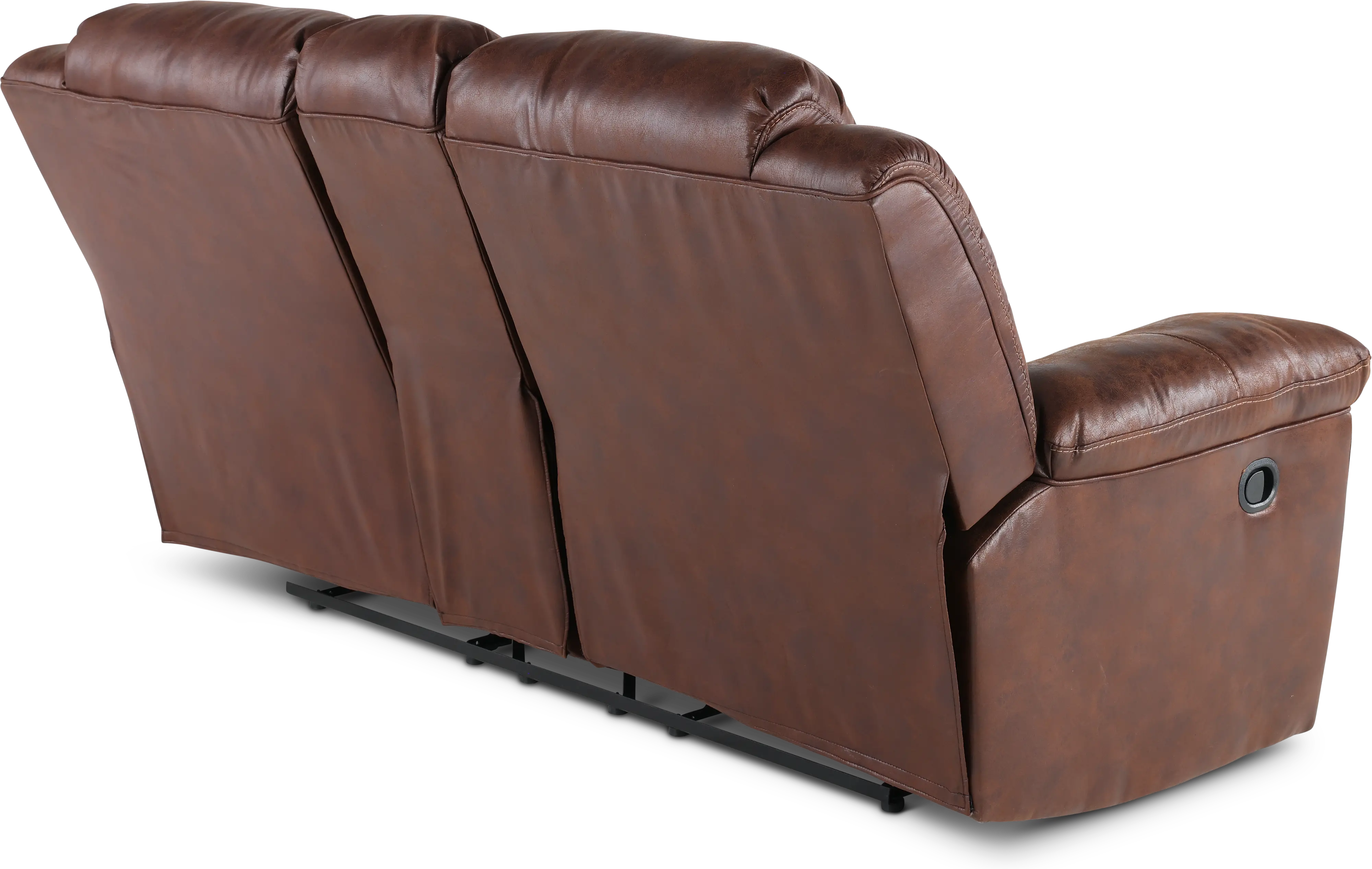 Stoneland Chocolate Brown Casual Reclining Love Seat with Center Console-6