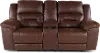 Stoneland Chocolate Brown Reclining Loveseat with Console
